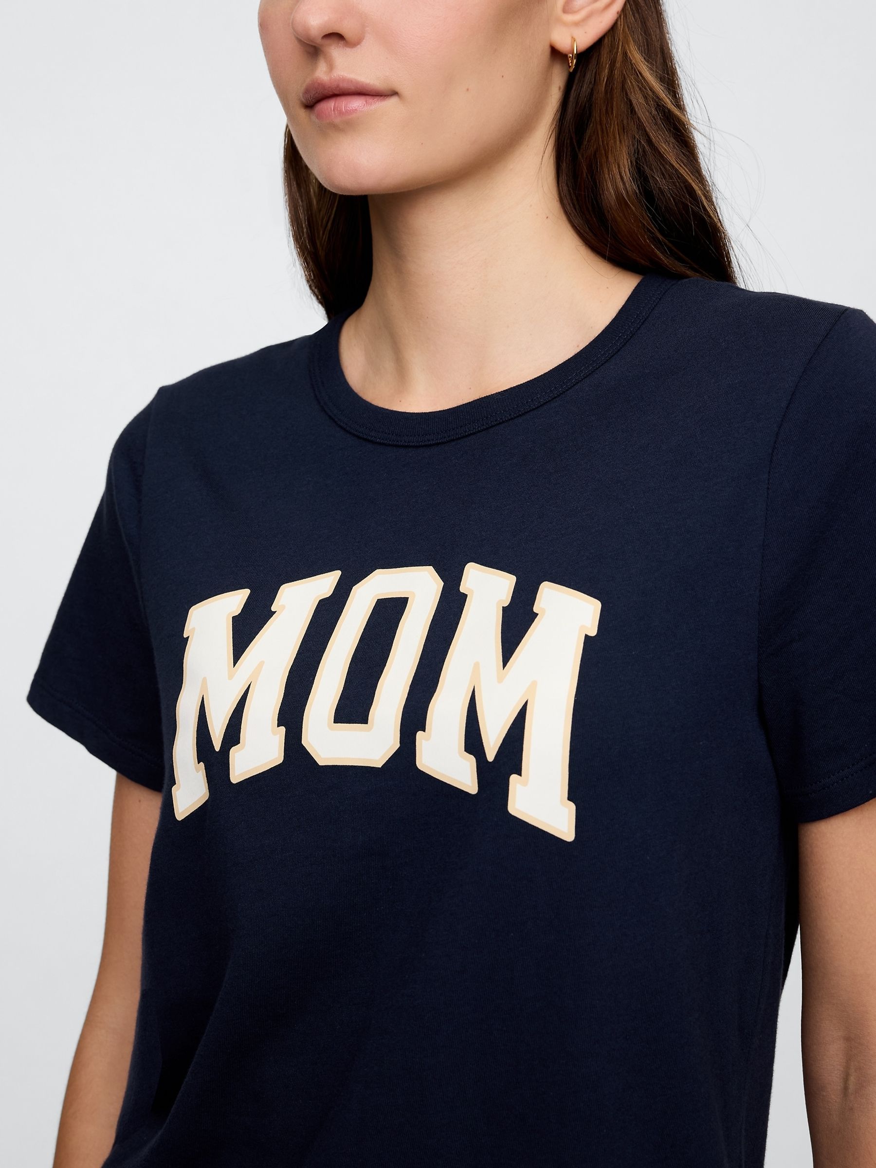 Navy Blue Vintage Mom Logo T-Shirt - Image 4 of 5