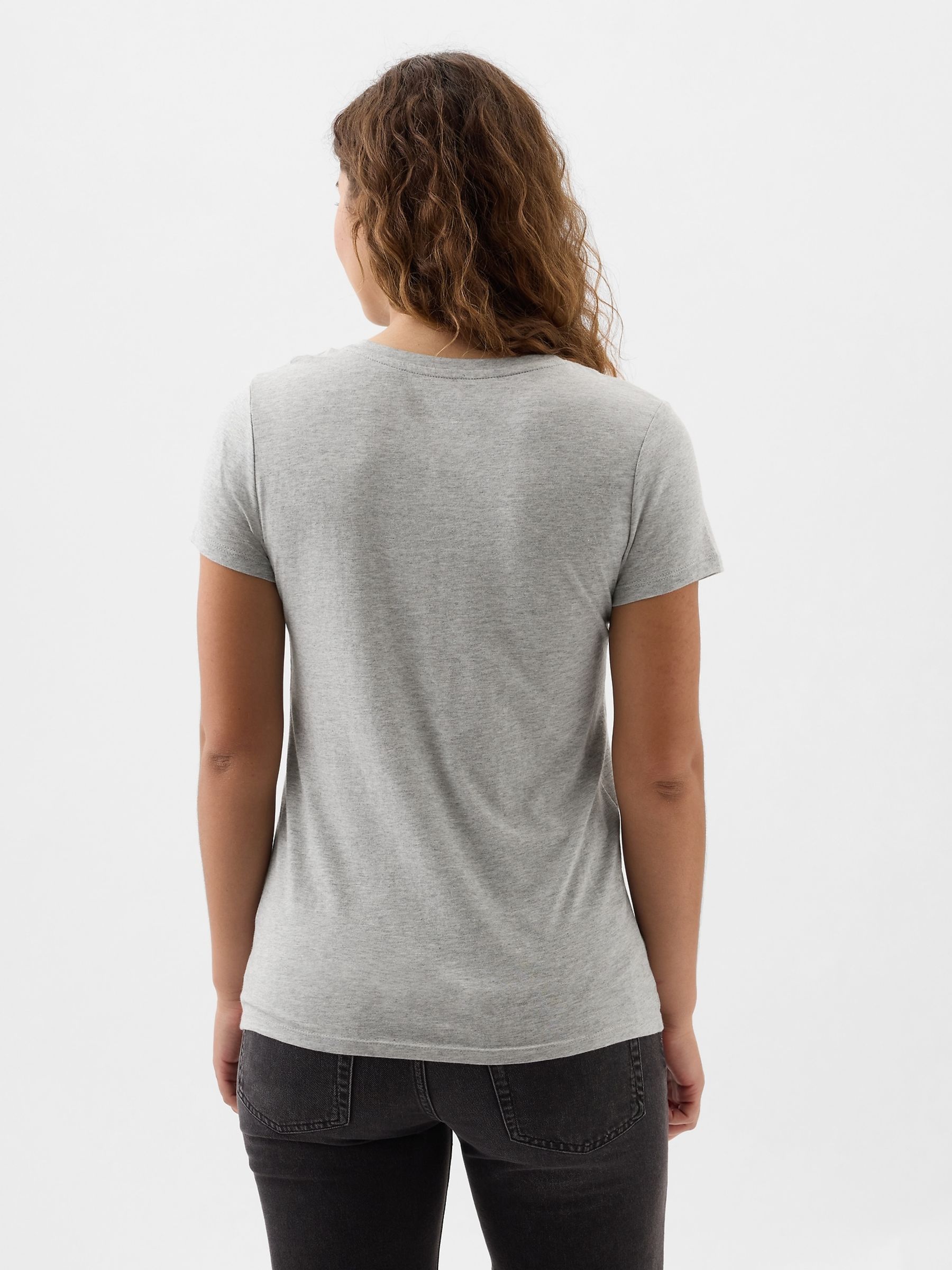 Grey Crew Neck Favourite Cotton Short Sleeve T-Shirt - Image 6 of 8