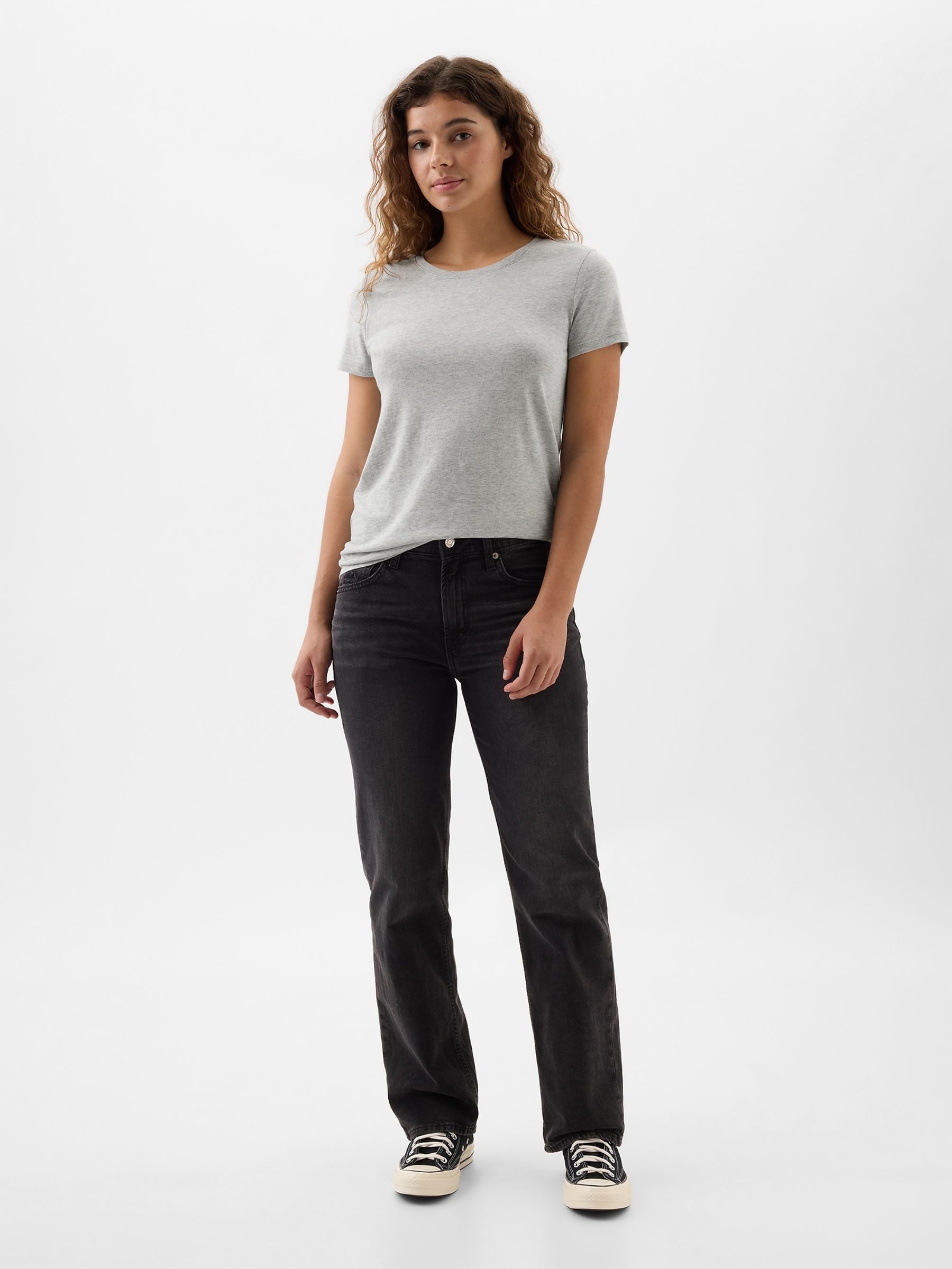 Grey Crew Neck Favourite Cotton Short Sleeve T-Shirt - Image 7 of 8
