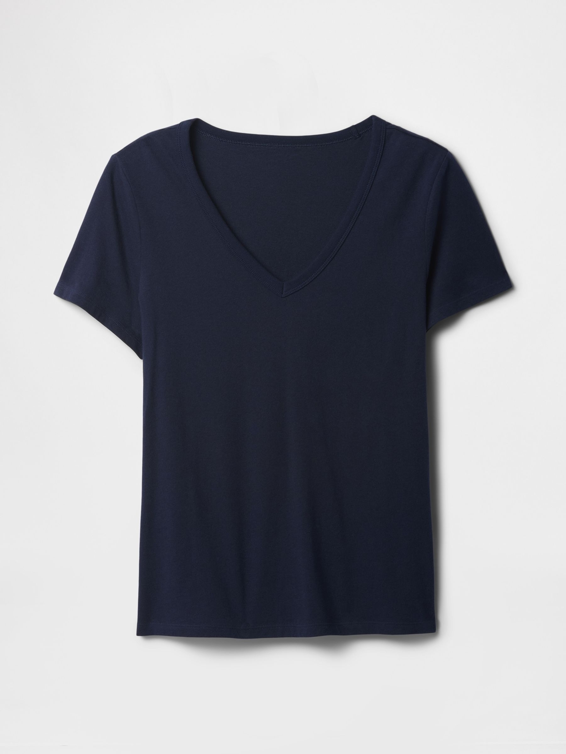 Blue V-Neck Favourite Cotton Short Sleeve T-Shirt - Image 6 of 6