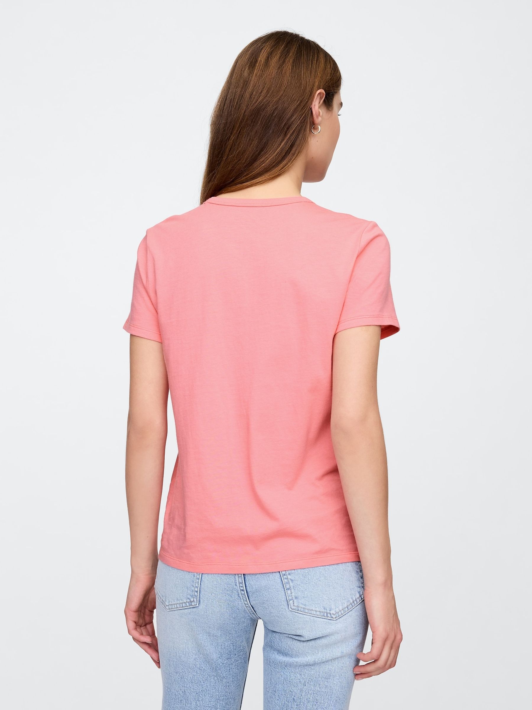 Pink Crew Neck Favourite Cotton Short Sleeve T-Shirt - Image 2 of 5
