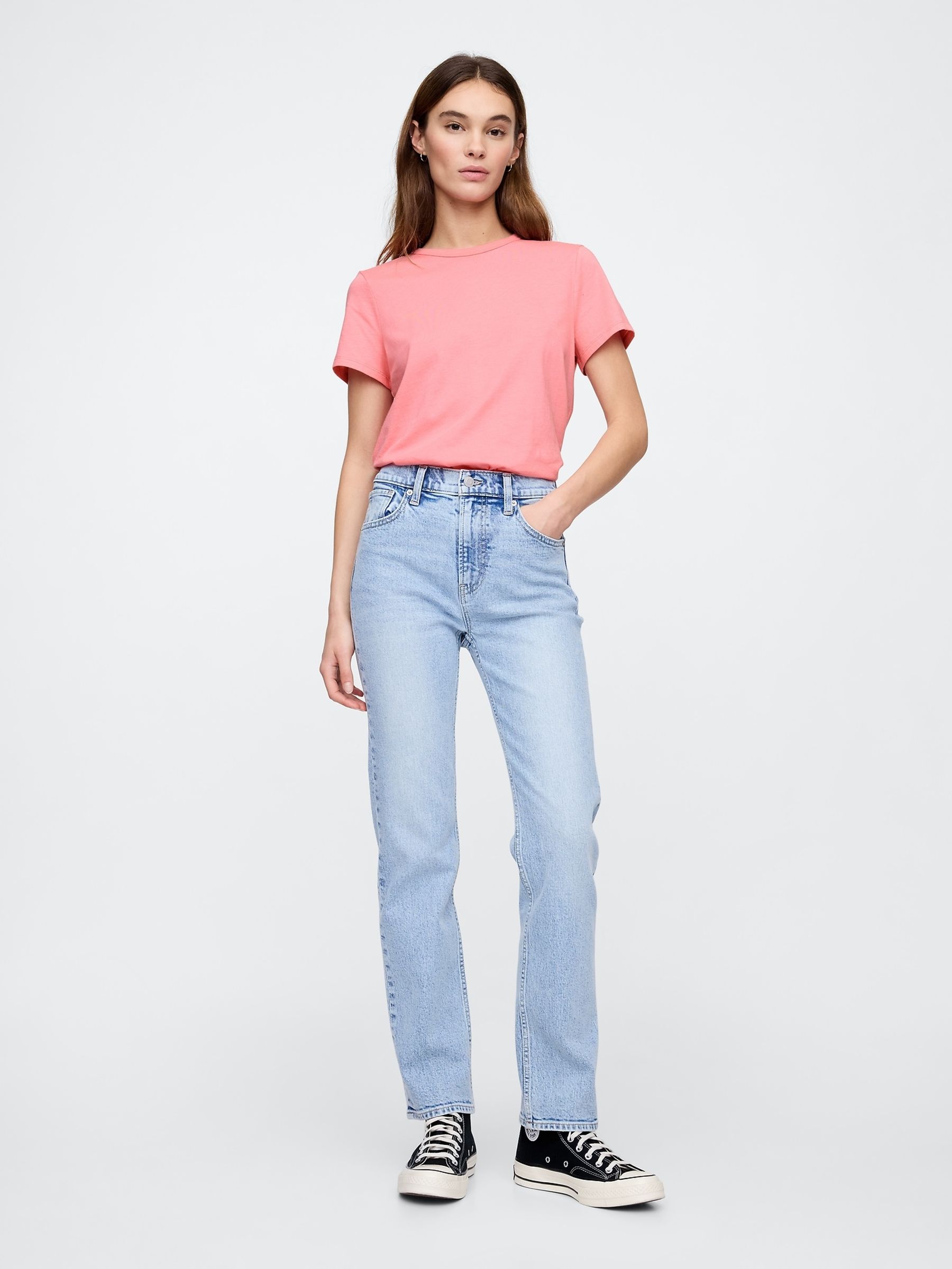 Pink Crew Neck Favourite Cotton Short Sleeve T-Shirt - Image 3 of 5