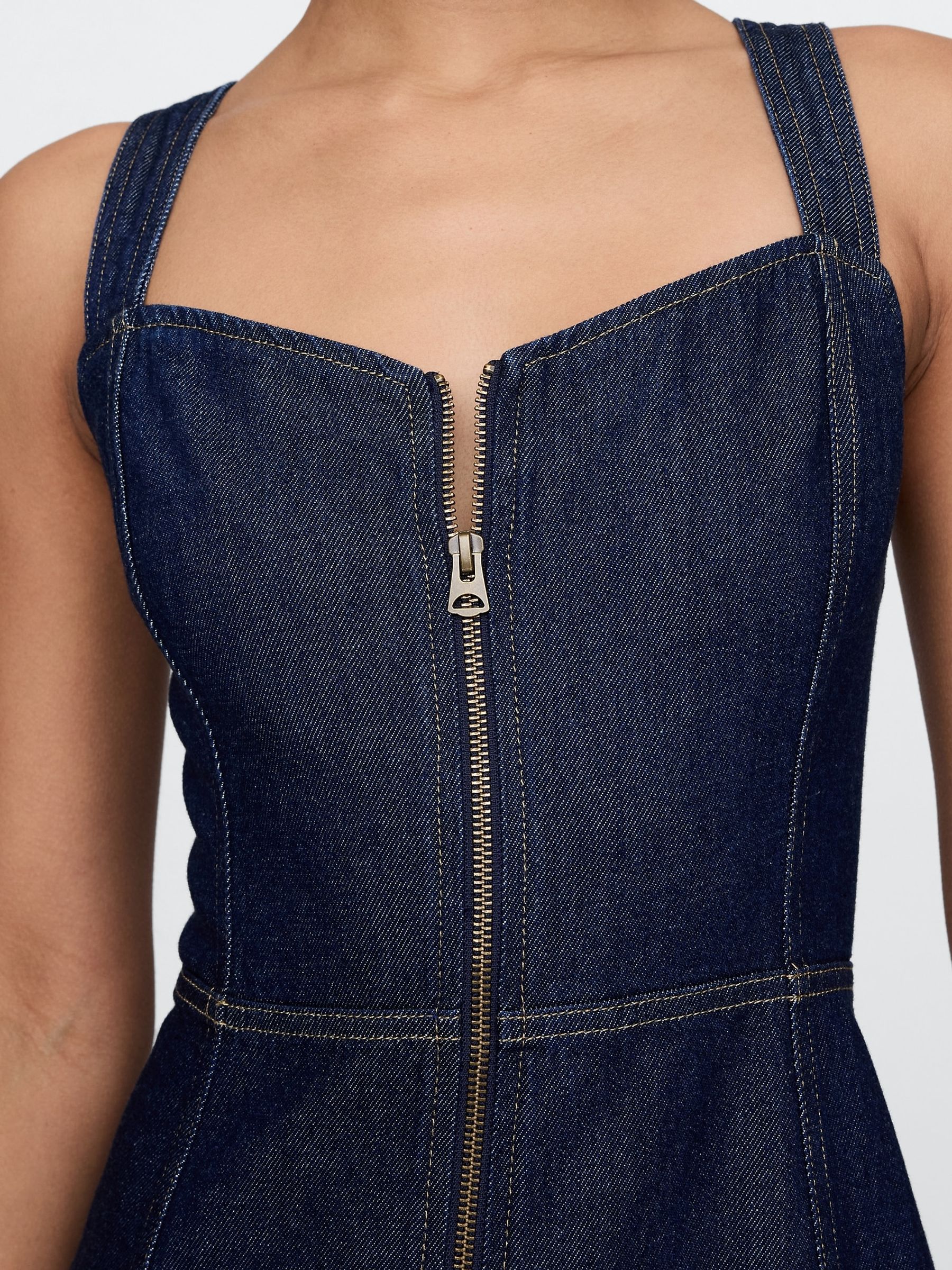 Dark Wash Blue UltraSoft Denim Maxi Dress - Image 5 of 5