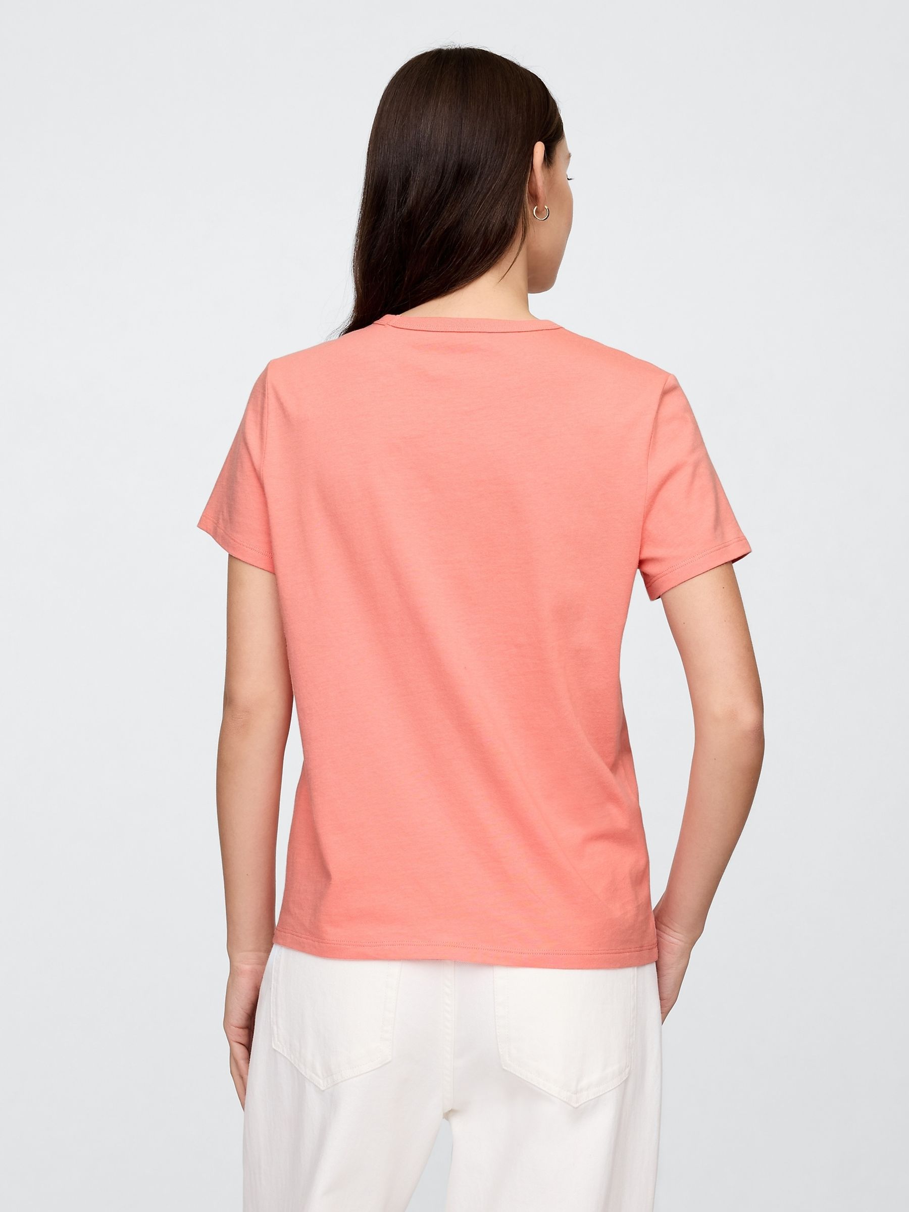Orange Crew Neck Favourite Cotton Short Sleeve T-Shirt - Image 2 of 4