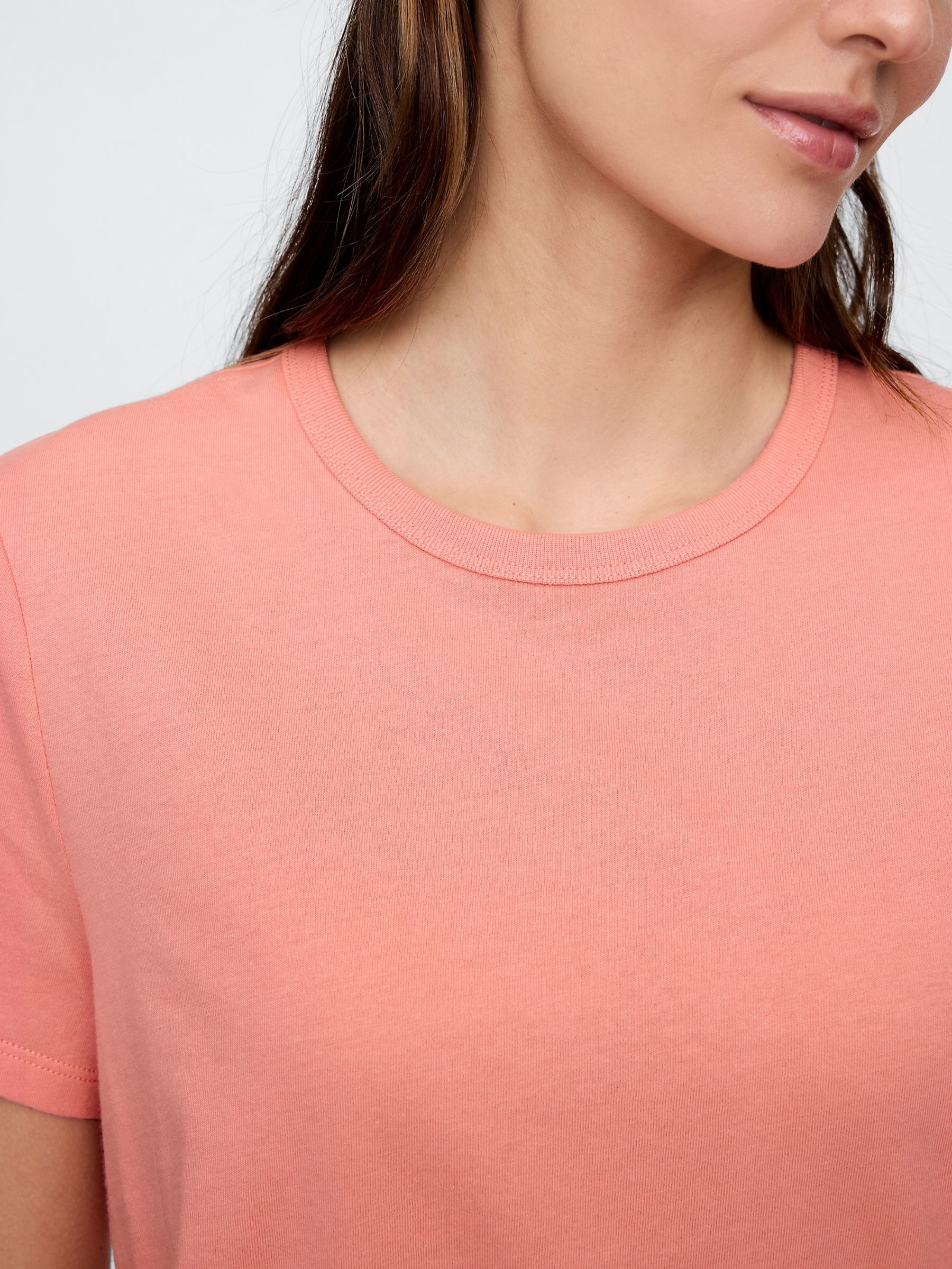 Orange Crew Neck Favourite Cotton Short Sleeve T-Shirt - Image 4 of 4