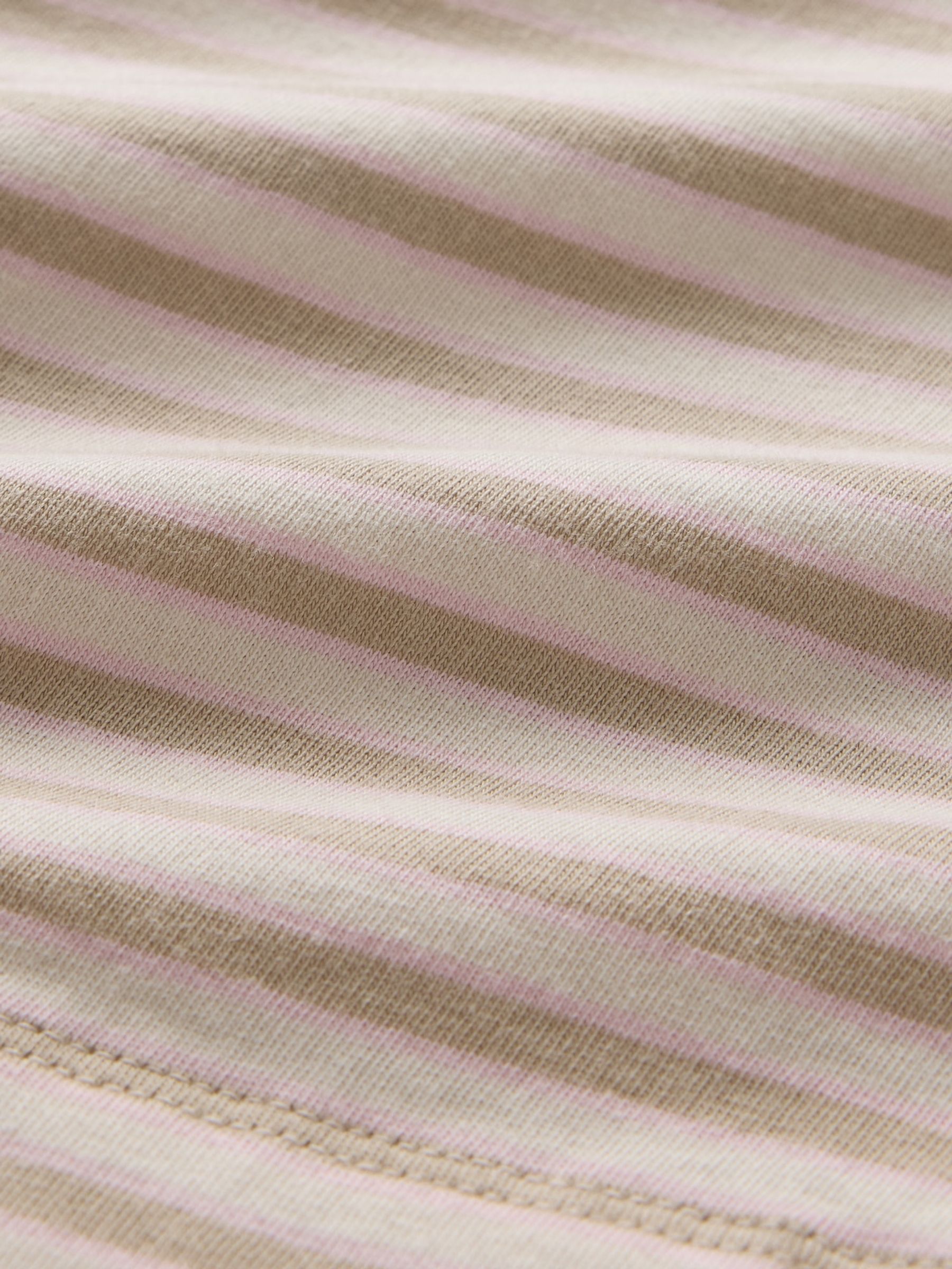 Beige Cotton VintageSoft Cropped Striped T-Shirt - Image 5 of 5