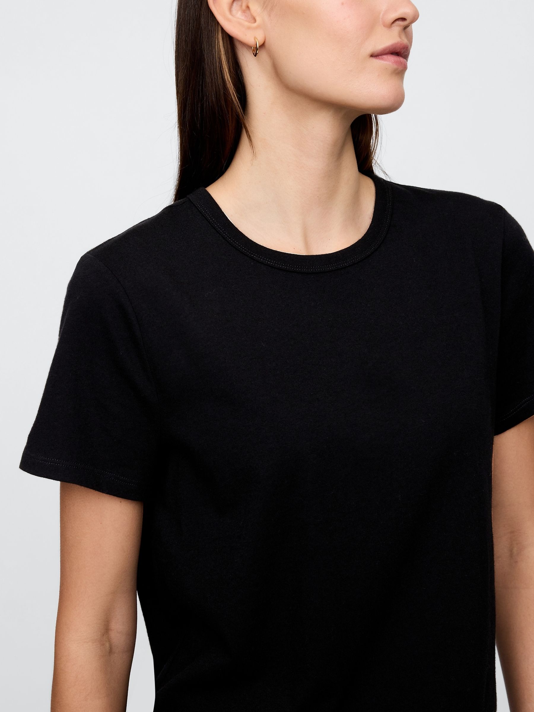Black Crew Neck Favourite Cotton Short Sleeve T-Shirt - Image 4 of 4