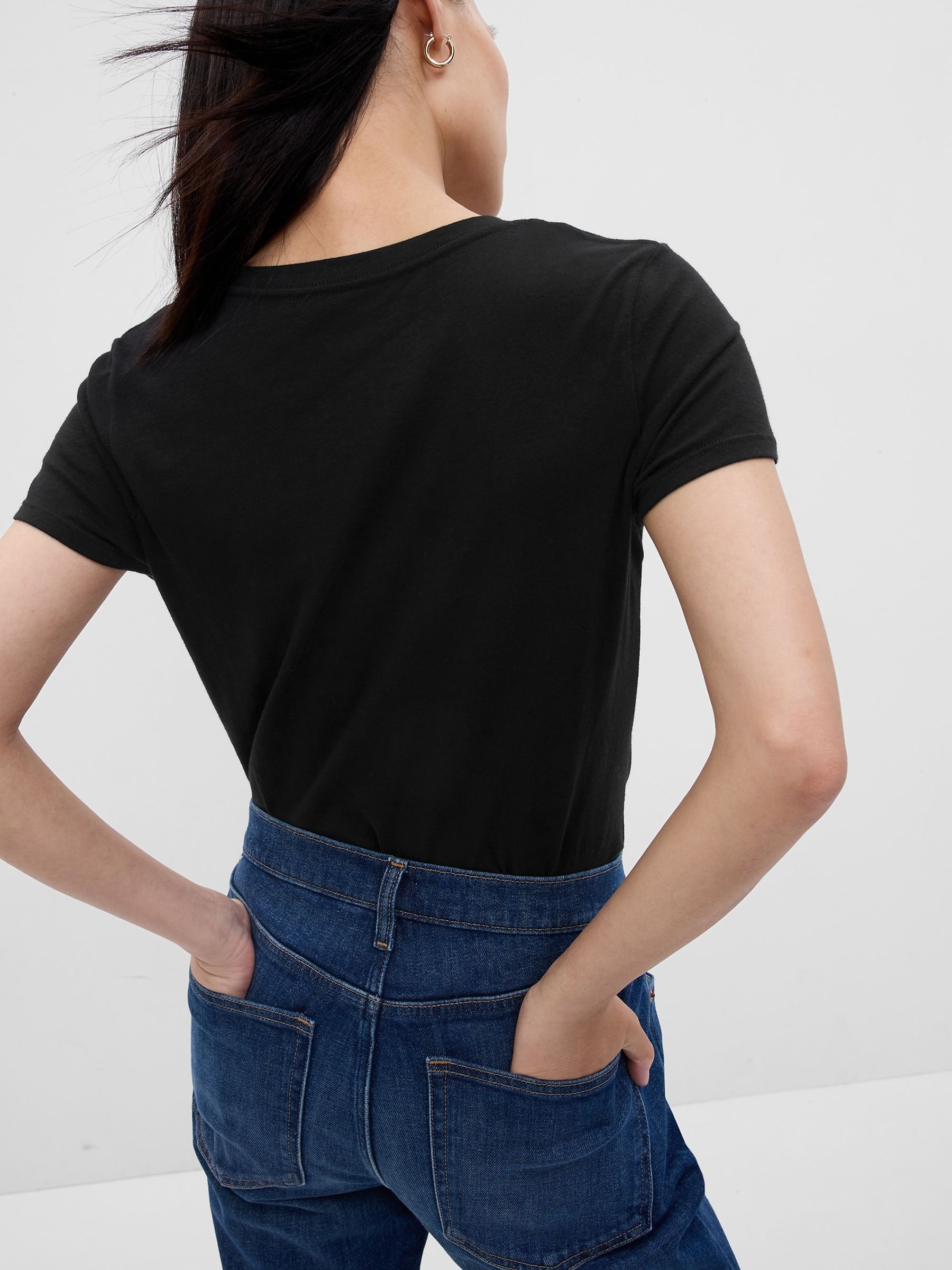 Black Vintage Logo Short Sleeve T-Shirt - Image 2 of 2