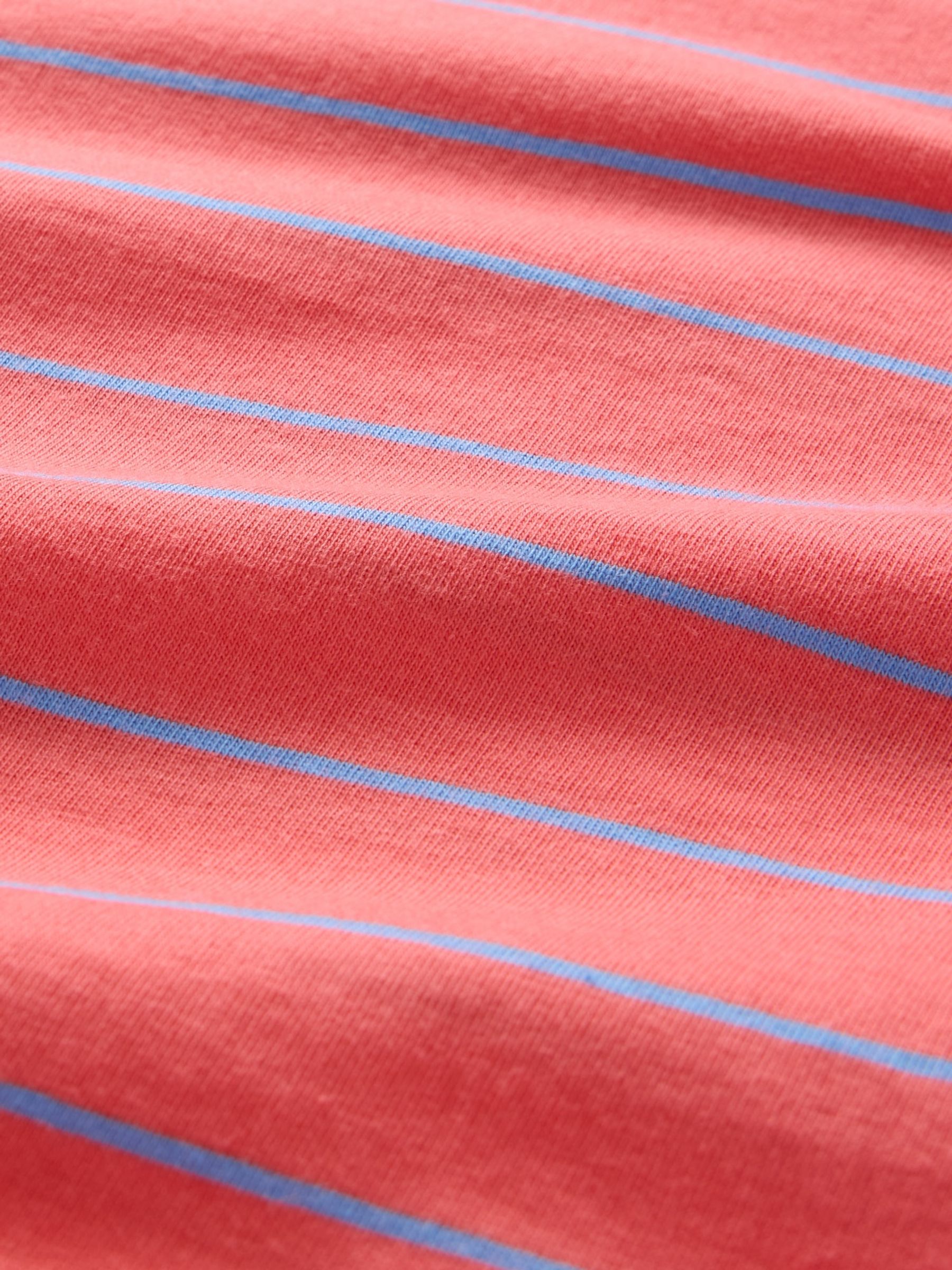 Red & Purple Cotton VintageSoft Cropped Striped T-Shirt - Image 5 of 5