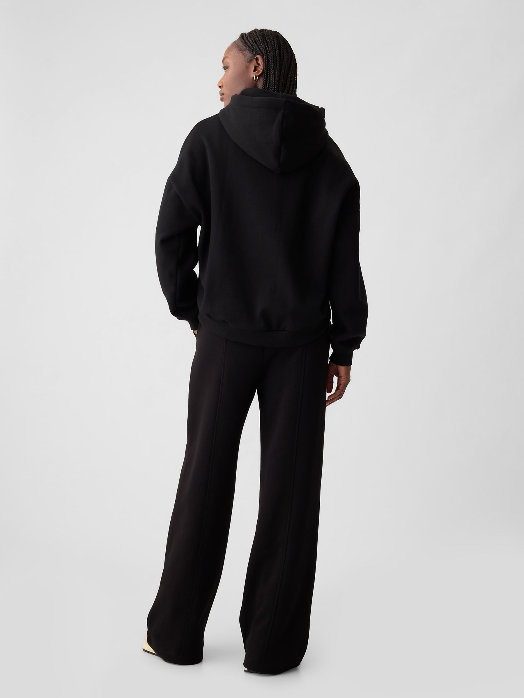 Black Vintage Soft Wide-Leg Joggers - Image 2 of 4