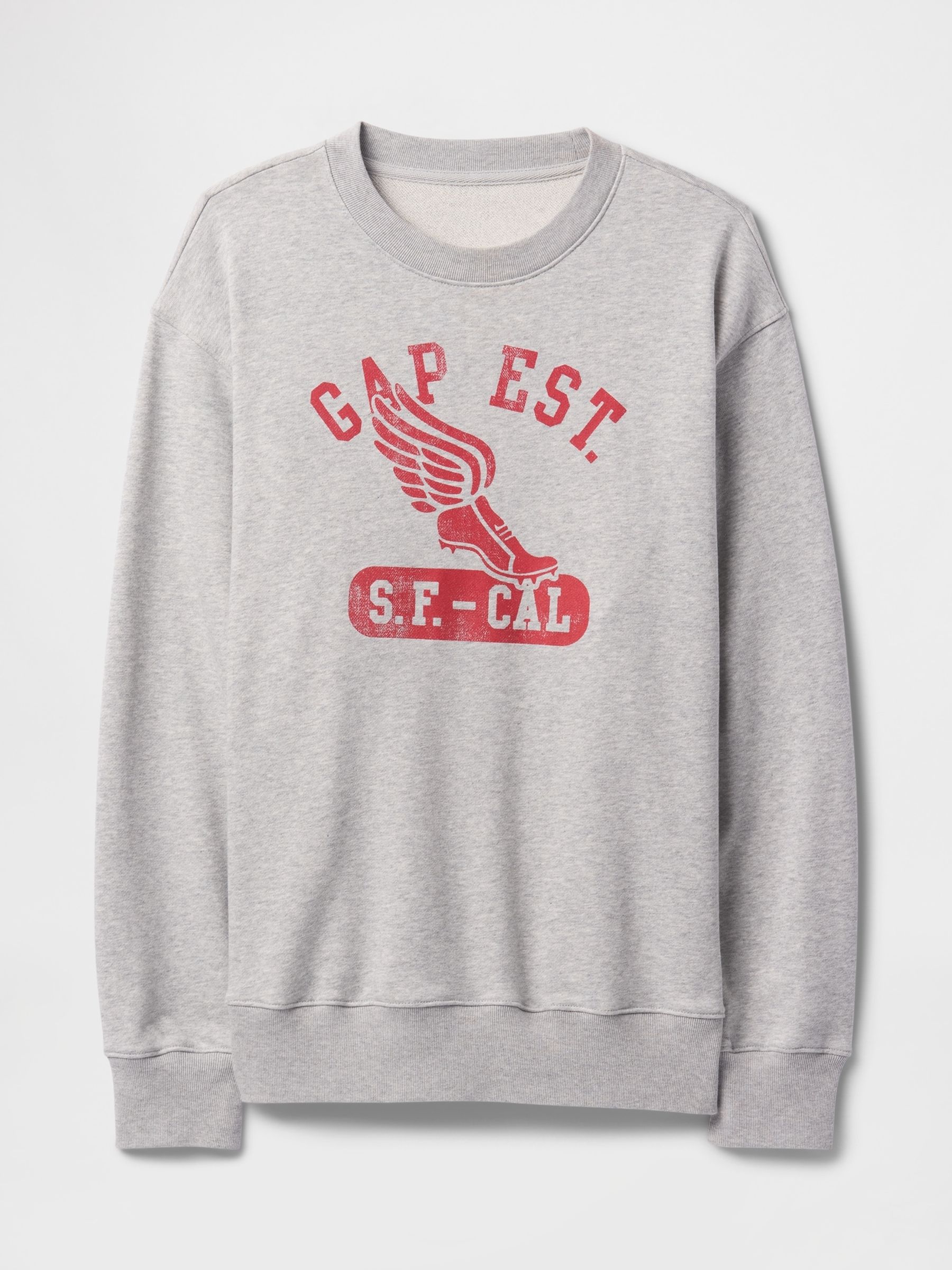 Grey Vintage Soft French Terry Logo Sweatshirt - Image 5 of 5