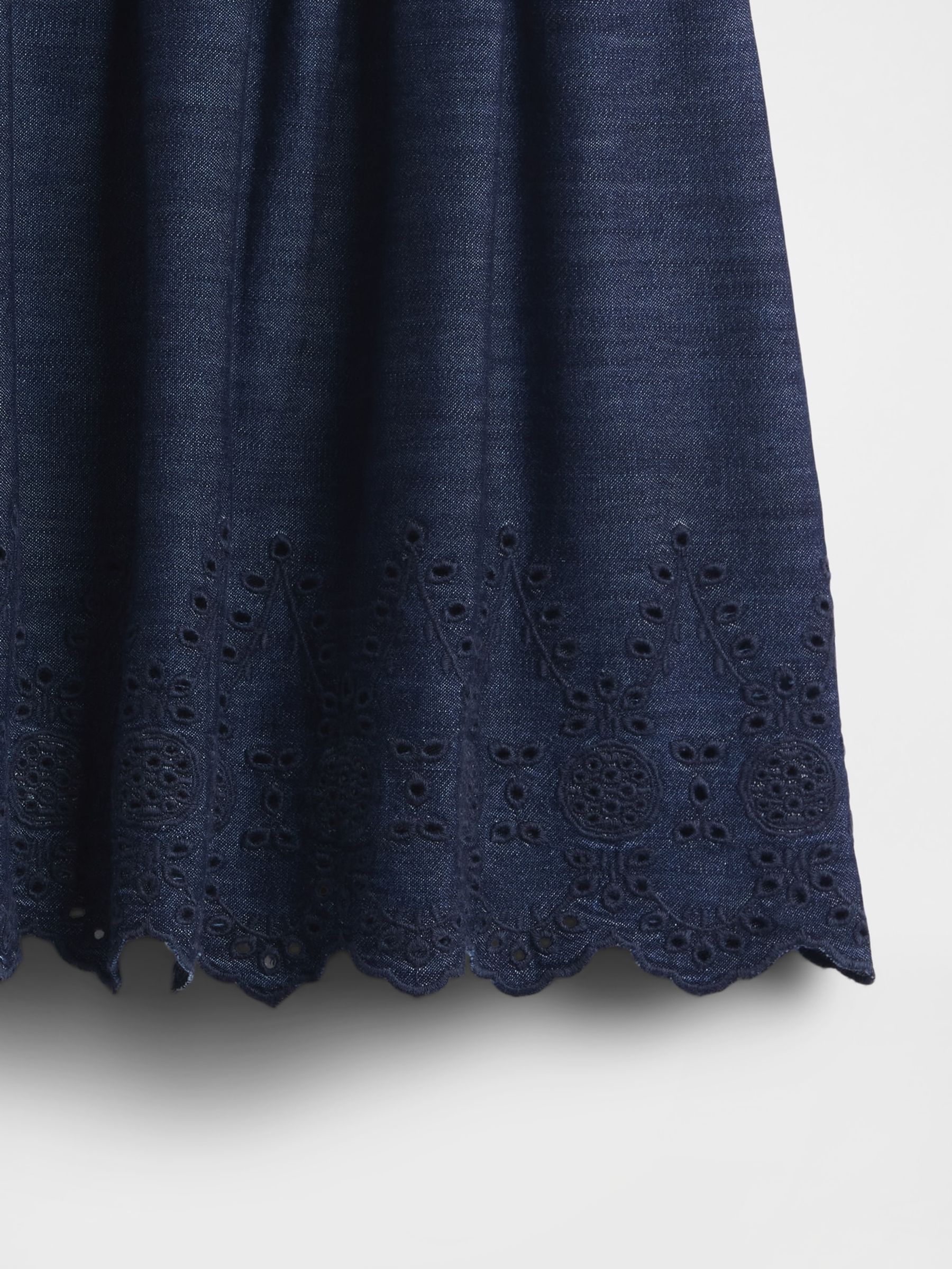 Blue Denim Smocked Mini Skirt - Image 5 of 5