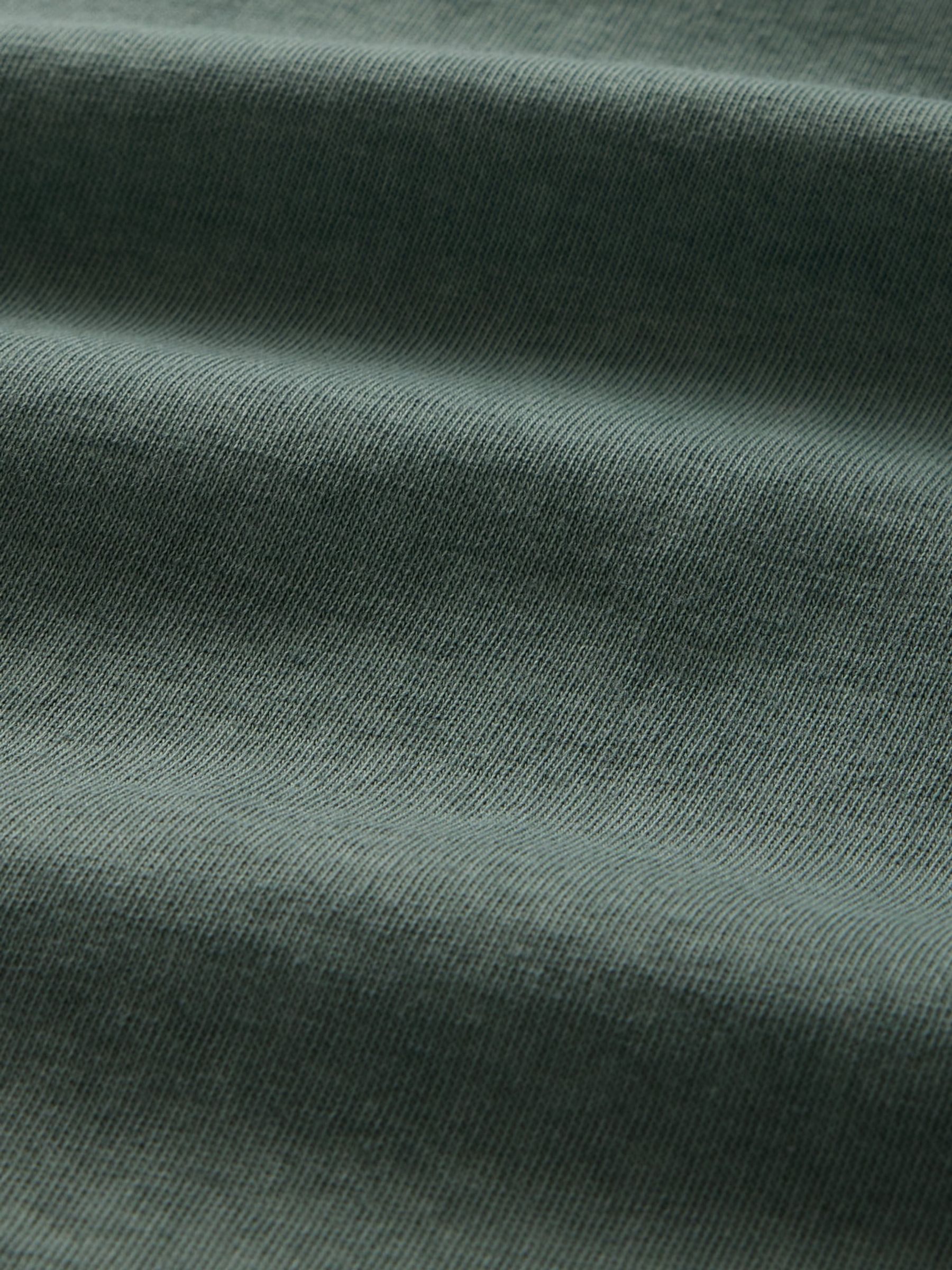 Green Cotton Crew Neck Cropped T-Shirt - Image 6 of 6