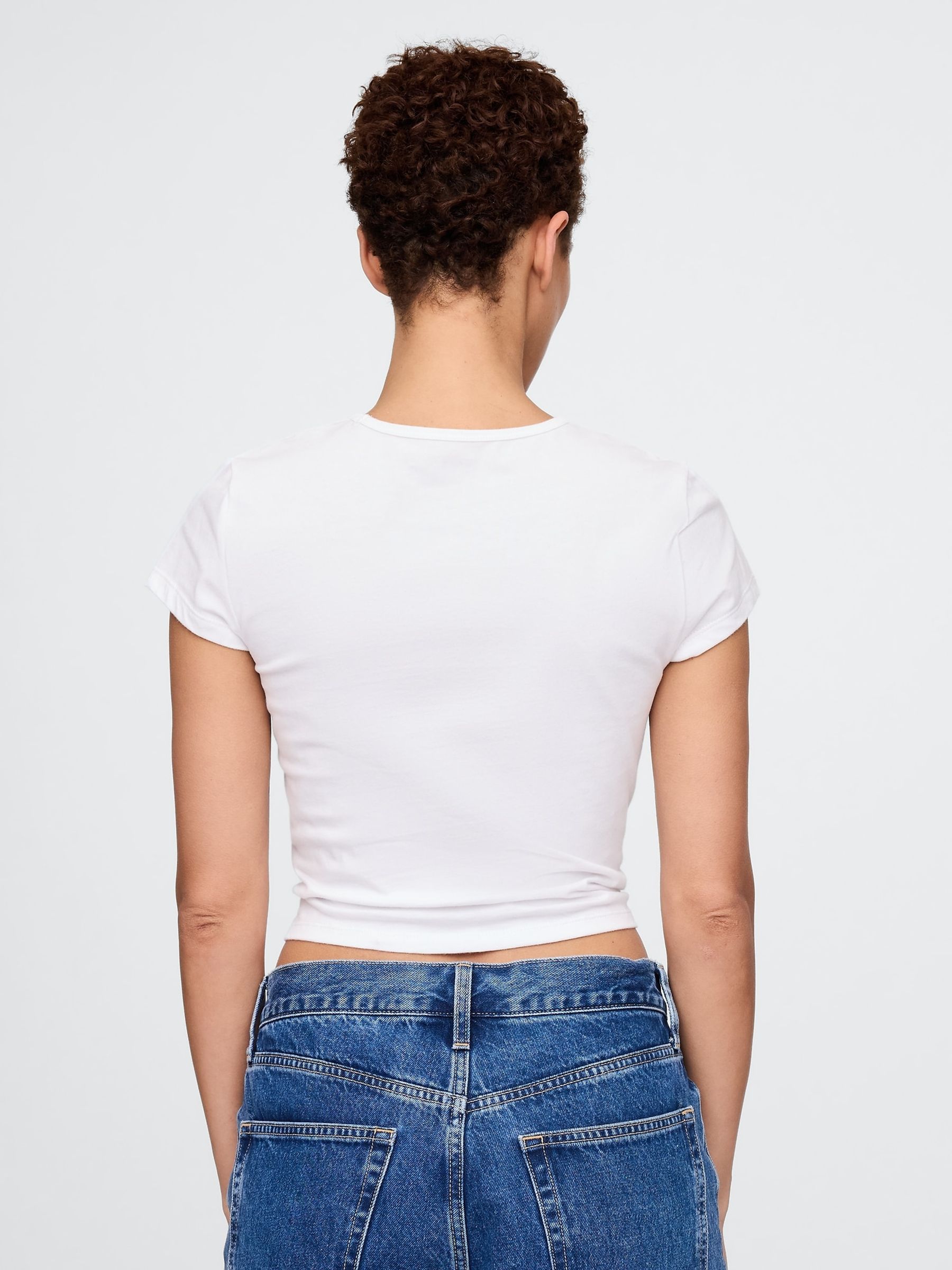 White Lemon Cropped Graphic T-Shirt - Image 2 of 5