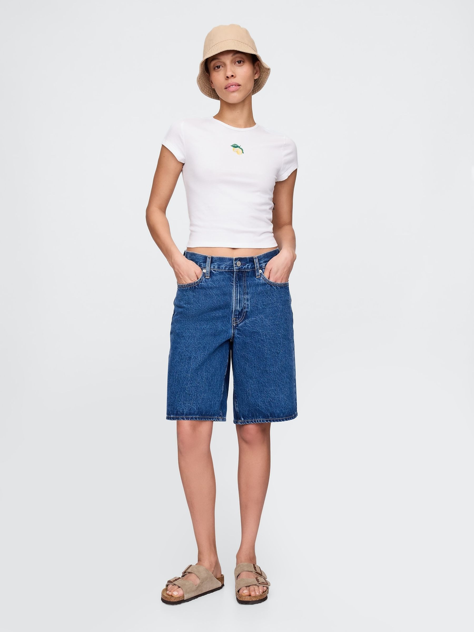 White Lemon Cropped Graphic T-Shirt - Image 3 of 5