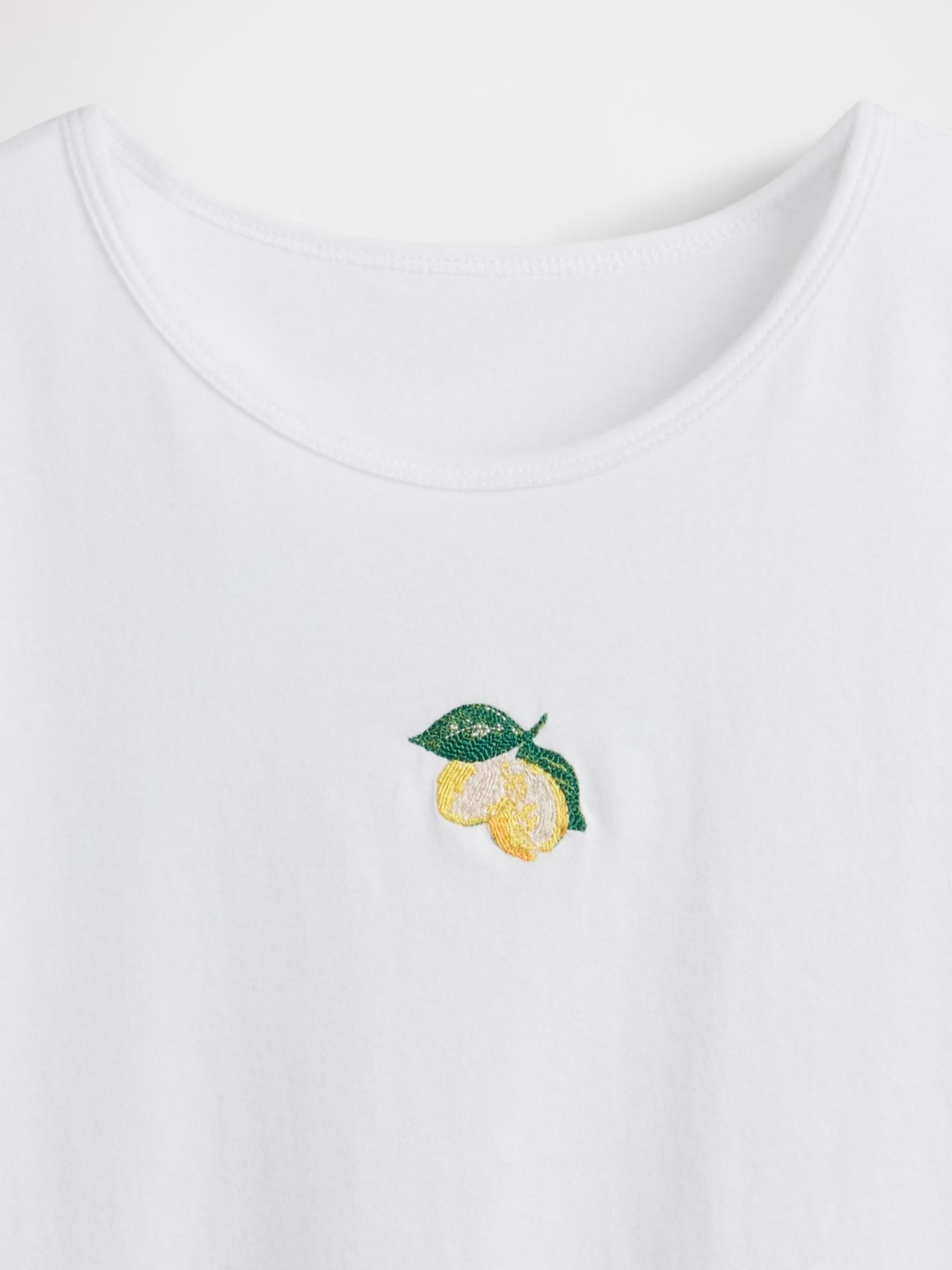 White Lemon Cropped Graphic T-Shirt - Image 5 of 5