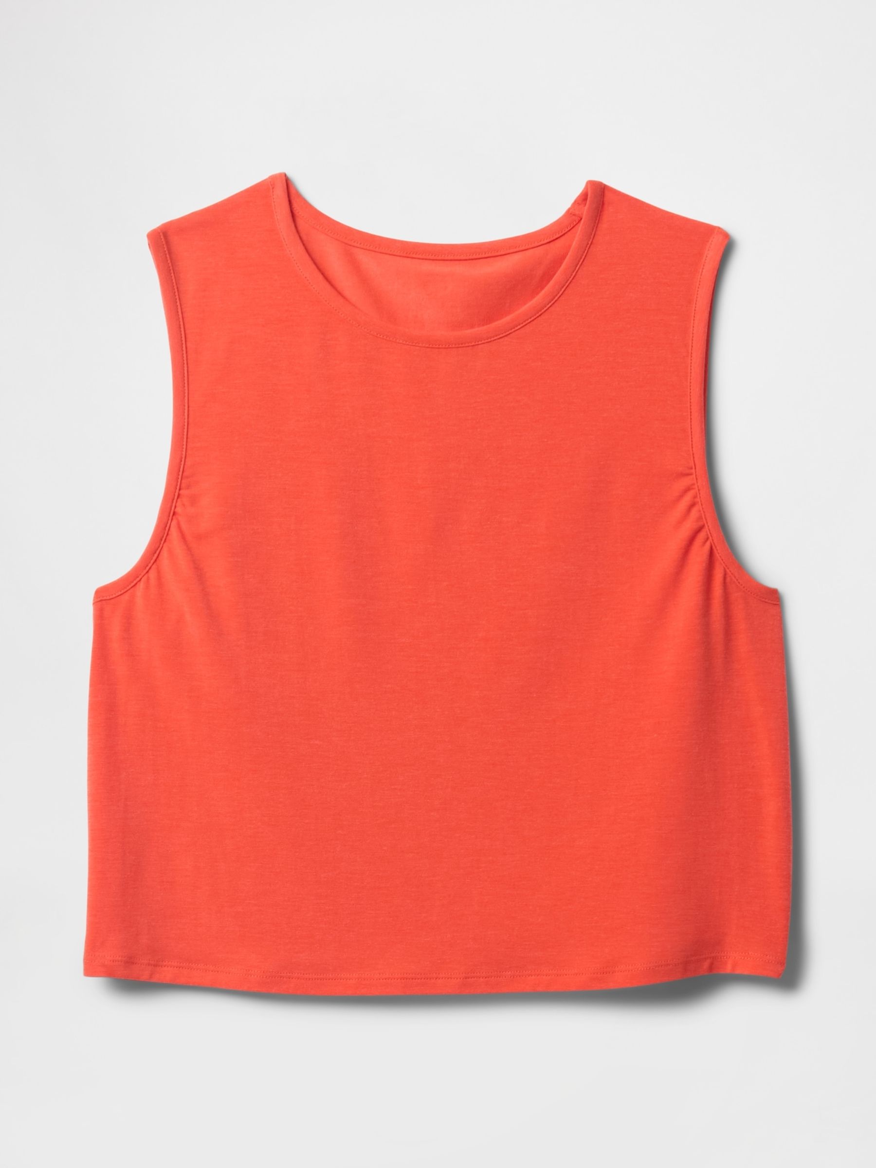 Orange Breathe Cropped Muscle Vest - Image 3 of 4