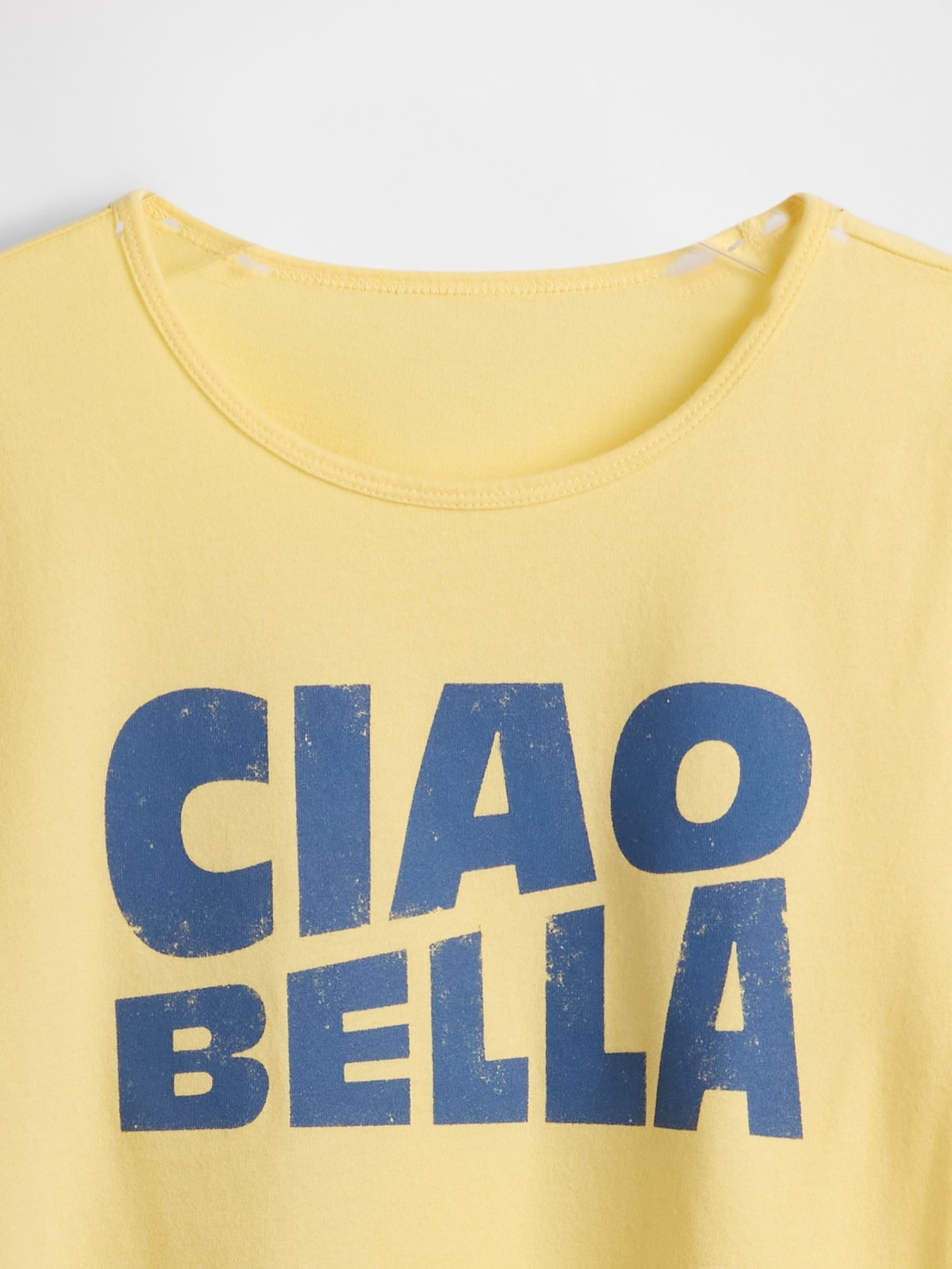 Butter Yellow Cropped Graphic T-Shirt - Image 5 of 5