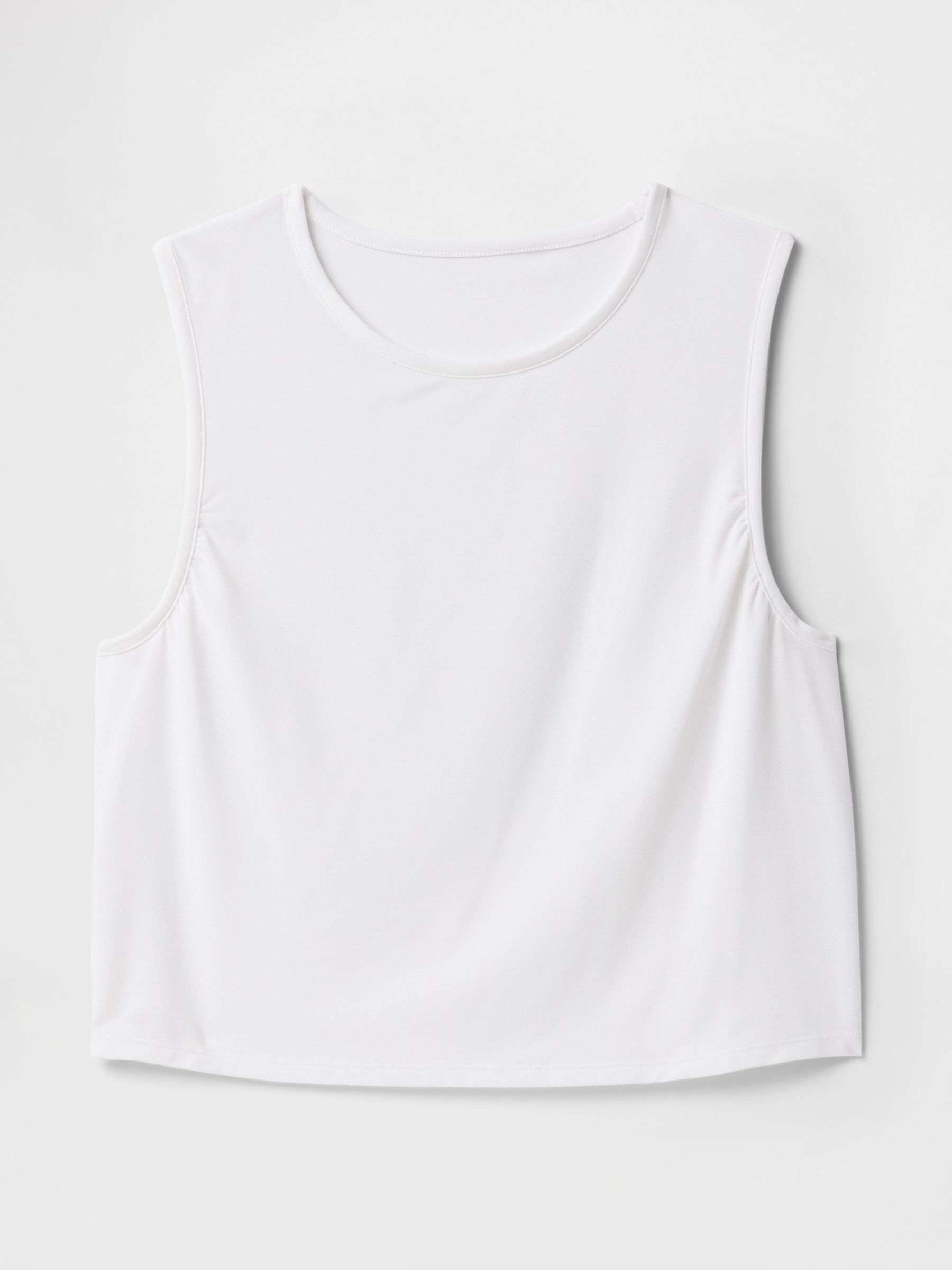 White Breathe Cropped Muscle Vest - Image 3 of 4