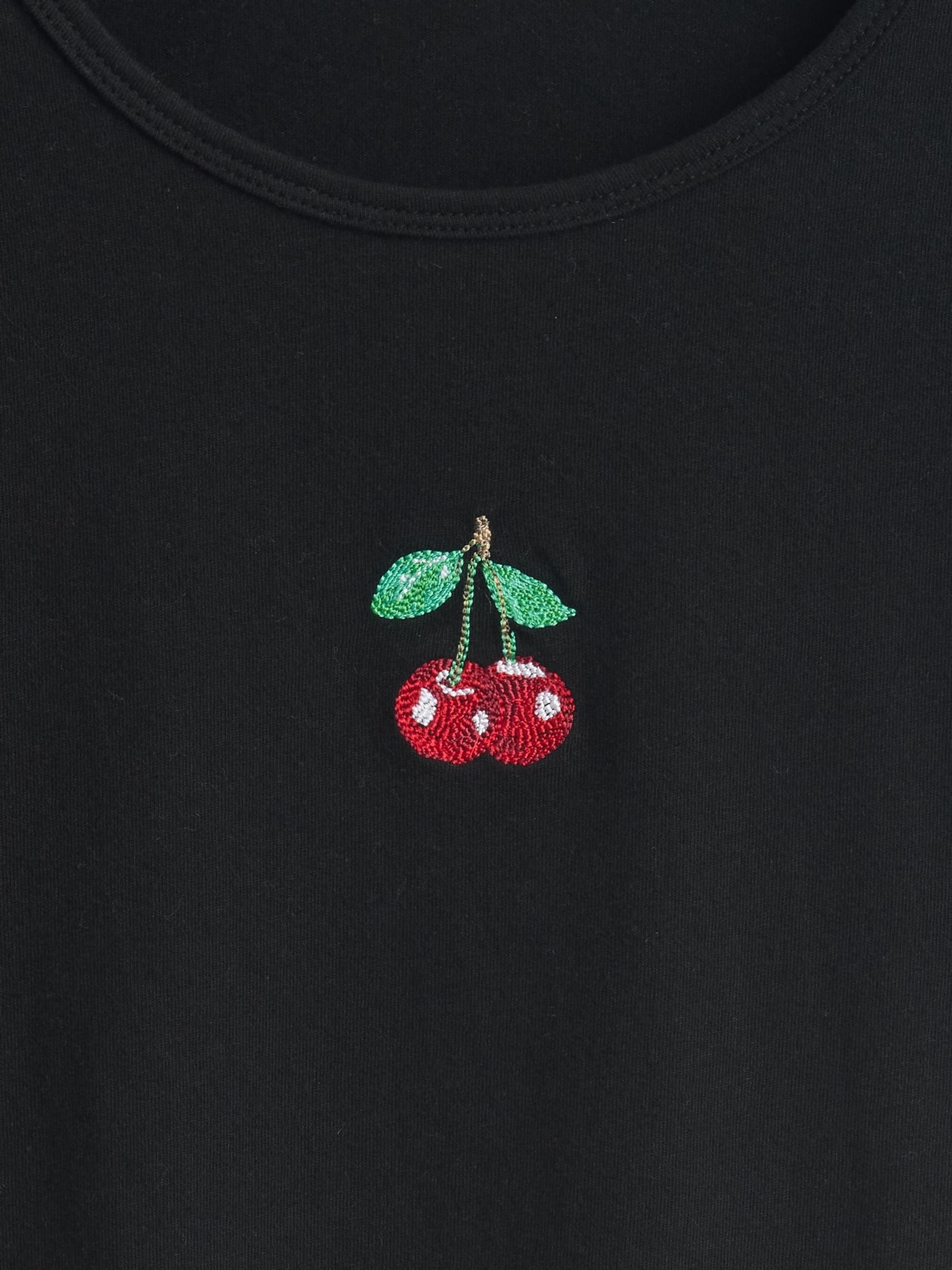 Black Cherry Cropped Graphic T-Shirt - Image 5 of 5