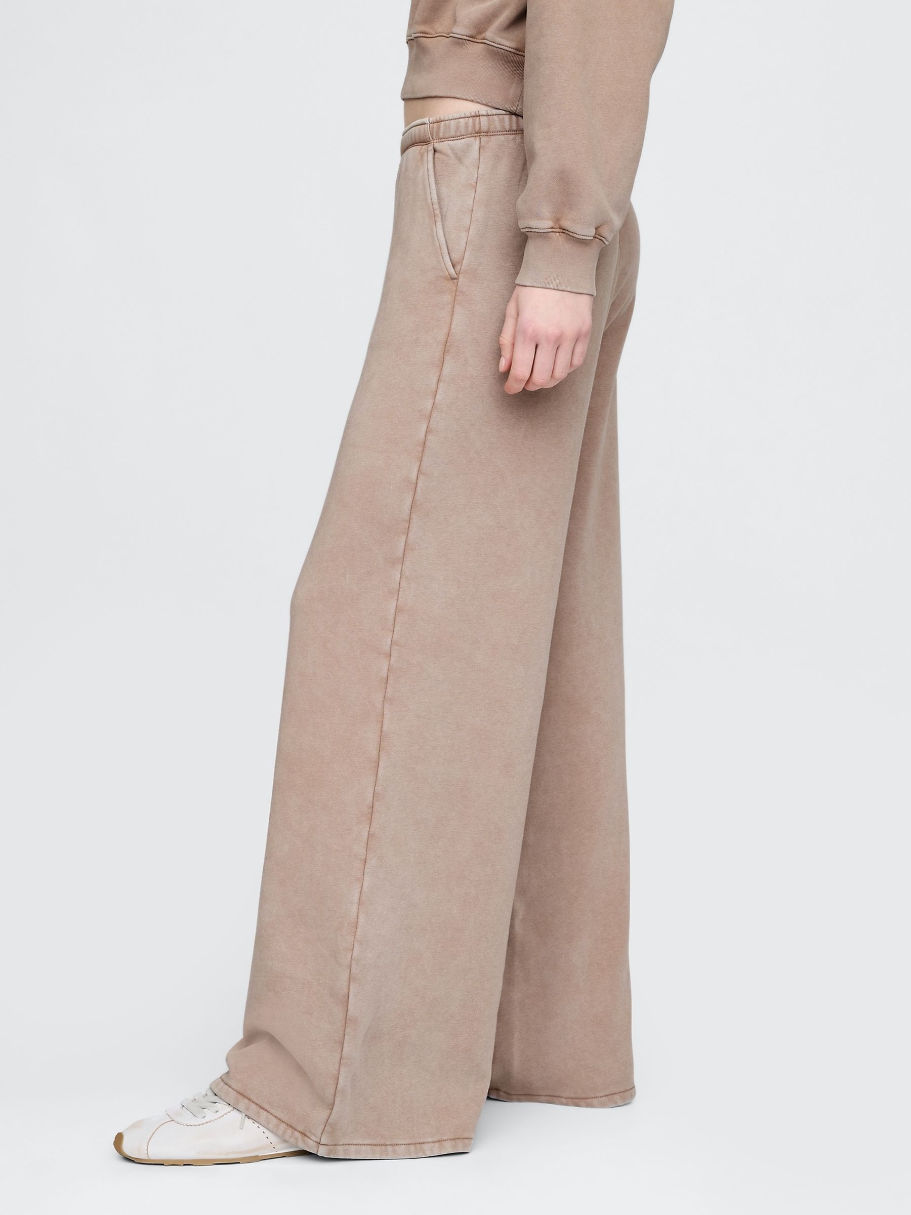 Brown Vintage Soft Baggy Wide-Leg Joggers - Image 3 of 5