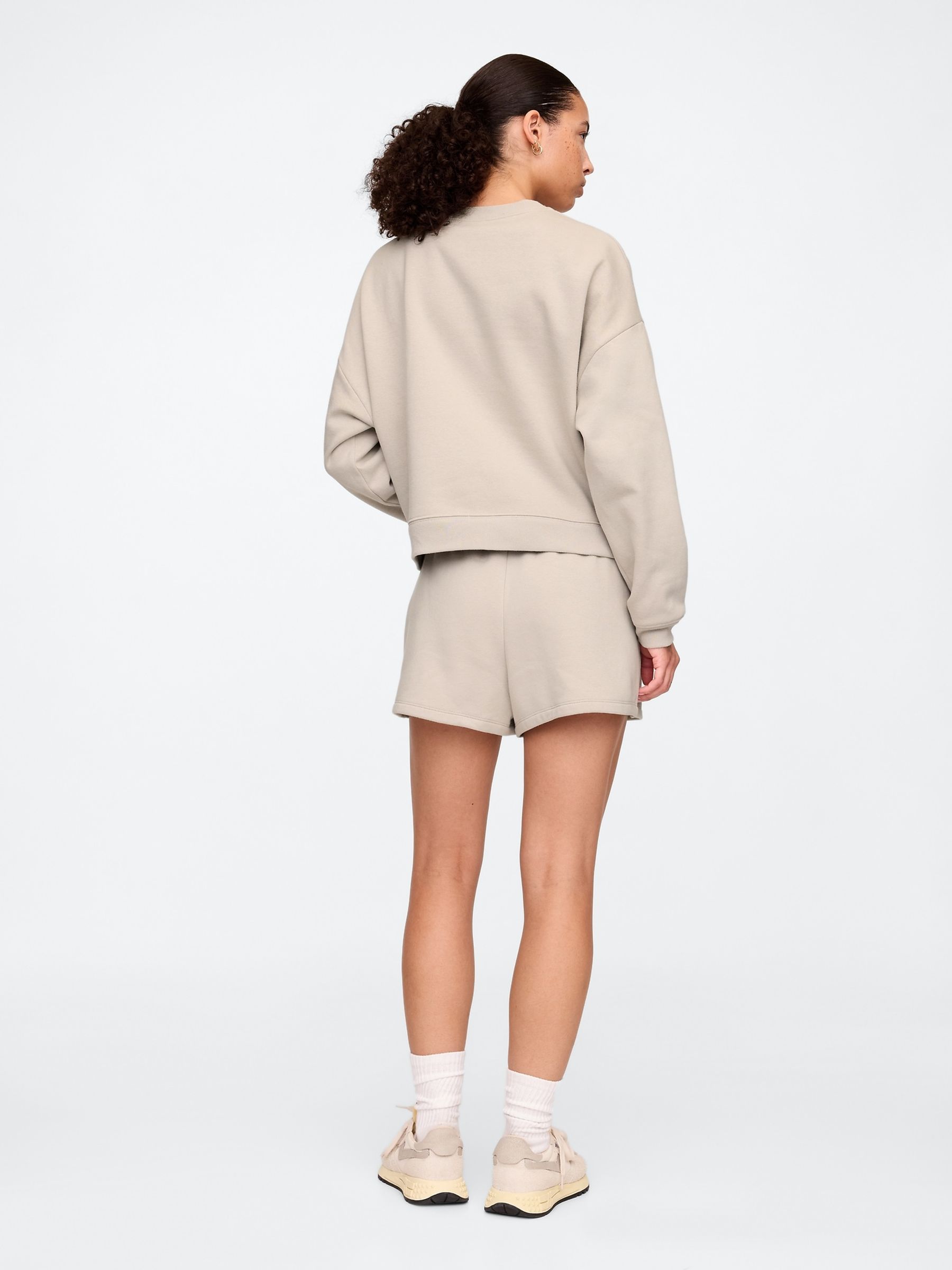 Beige Logo Pull On Shorts - Image 3 of 5