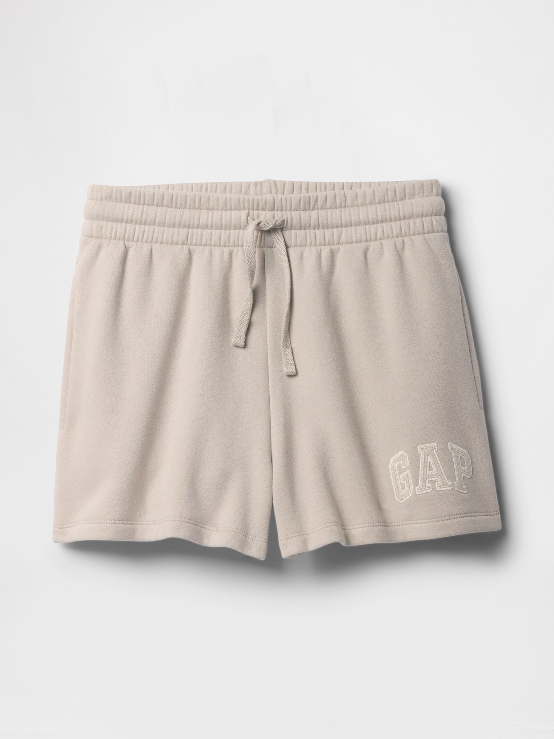 Beige Logo Pull On Shorts - Image 5 of 5 Beige Logo Pull On Shorts - Image 5 of 5