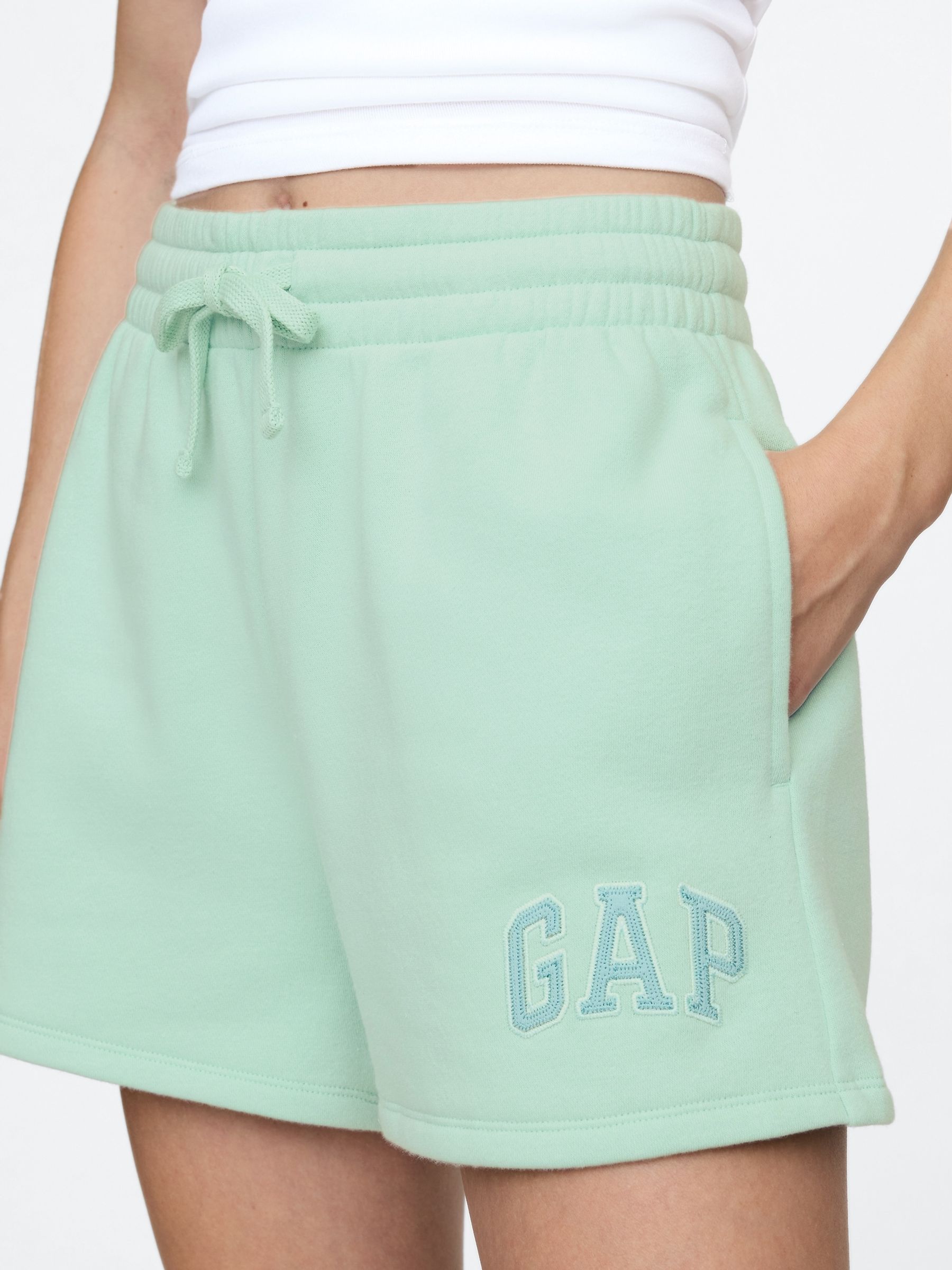Green Logo Pull On Shorts - Image 4 of 5