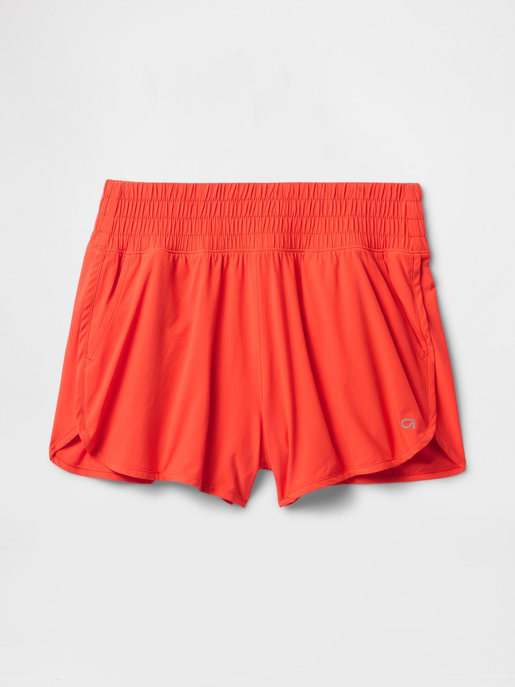 Orange High Waisted Running Shorts - Image 1 of 2