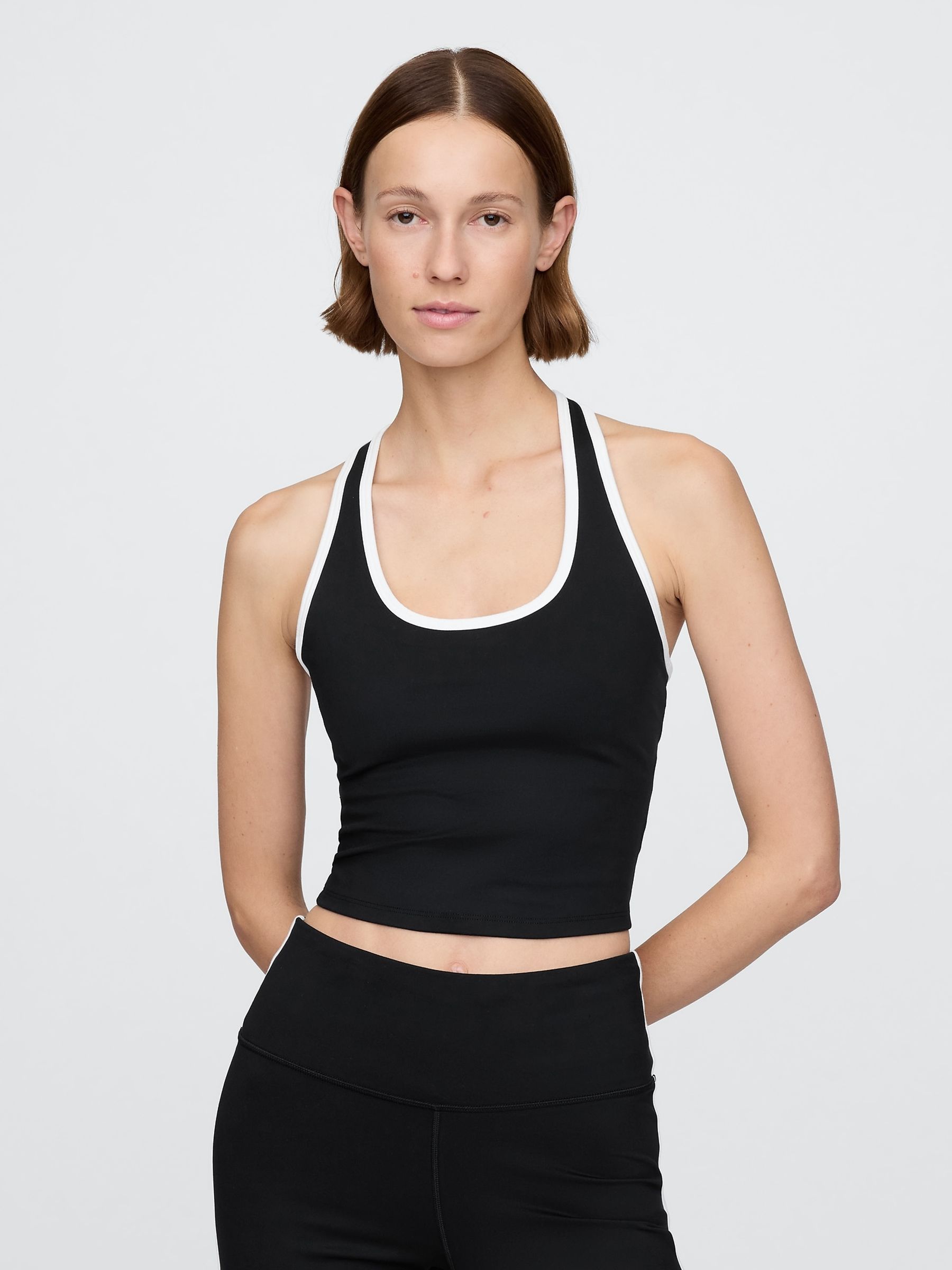Black/White Power Racerback Brami - Image 1 of 5