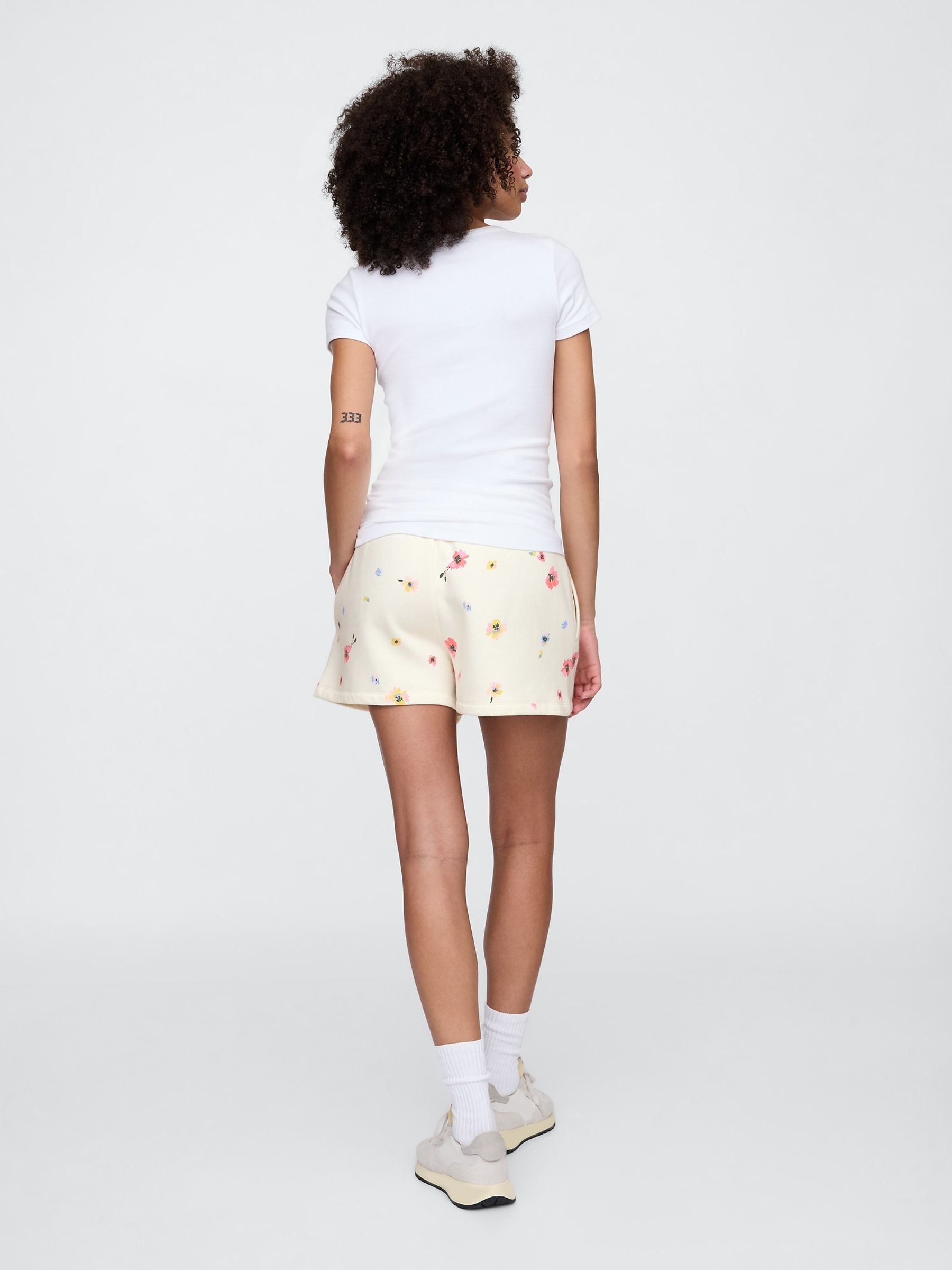Cream Logo Pull On Shorts - Image 3 of 5