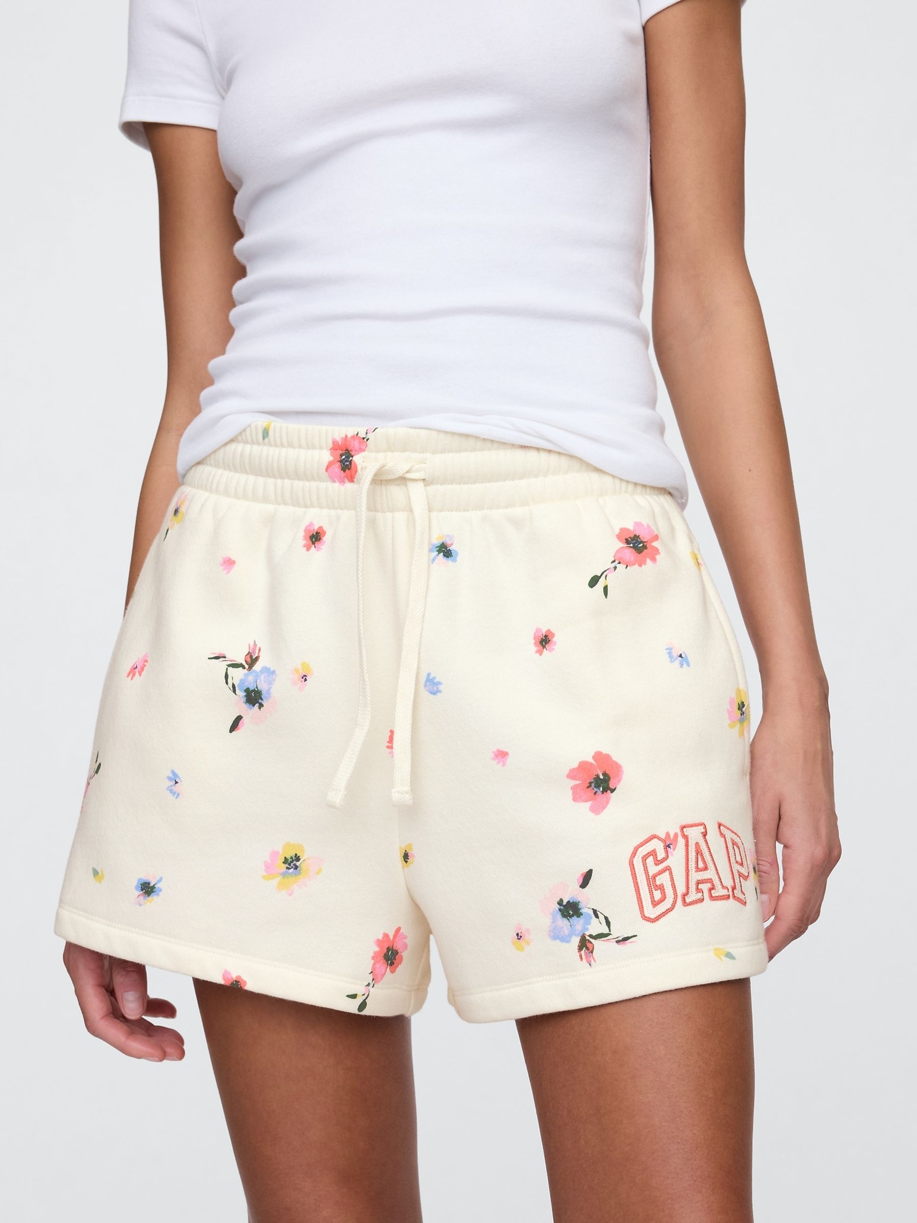 Cream Logo Pull On Shorts - Image 4 of 5