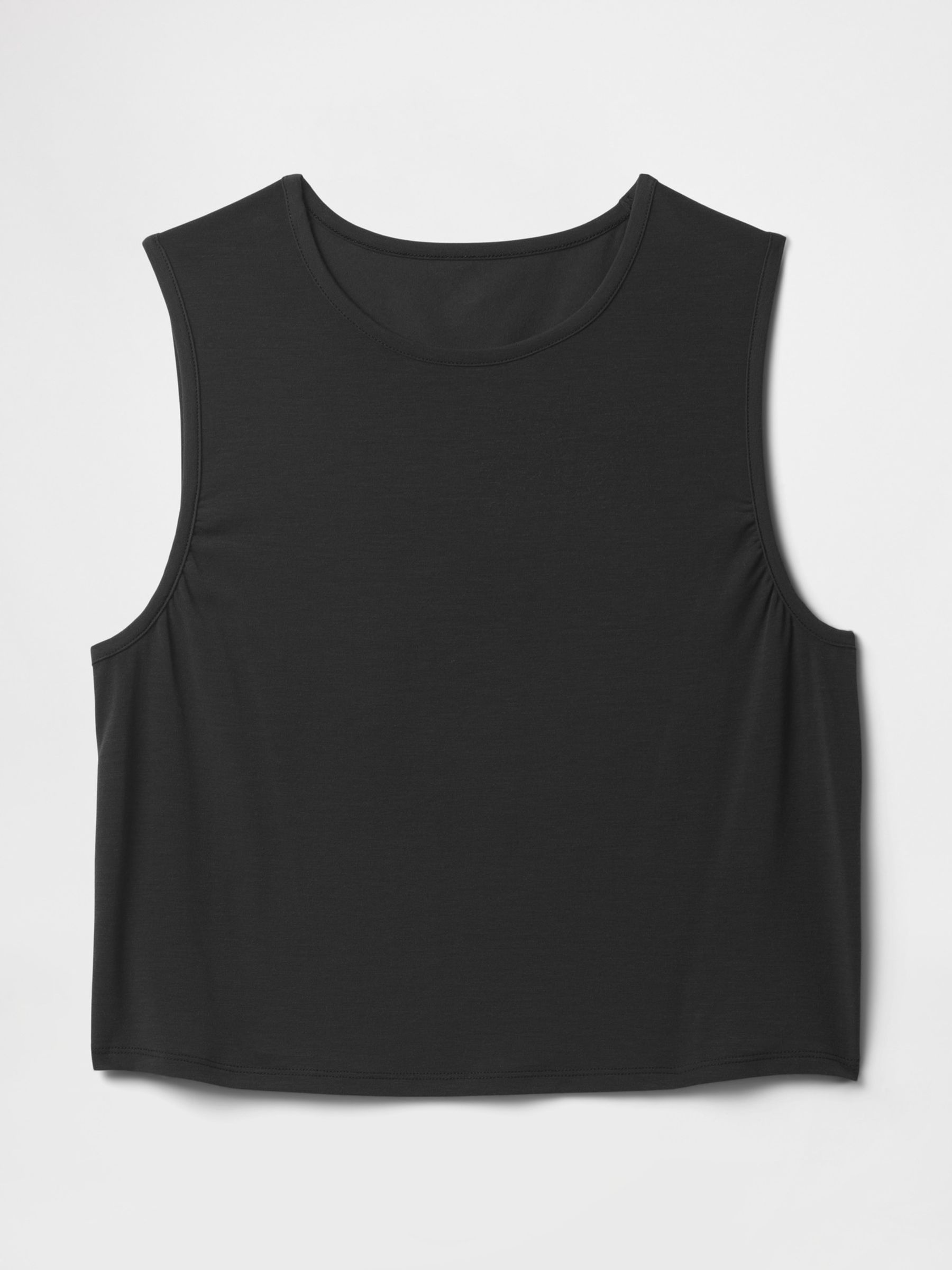 Black Breathe Cropped Muscle Vest - Image 4 of 4