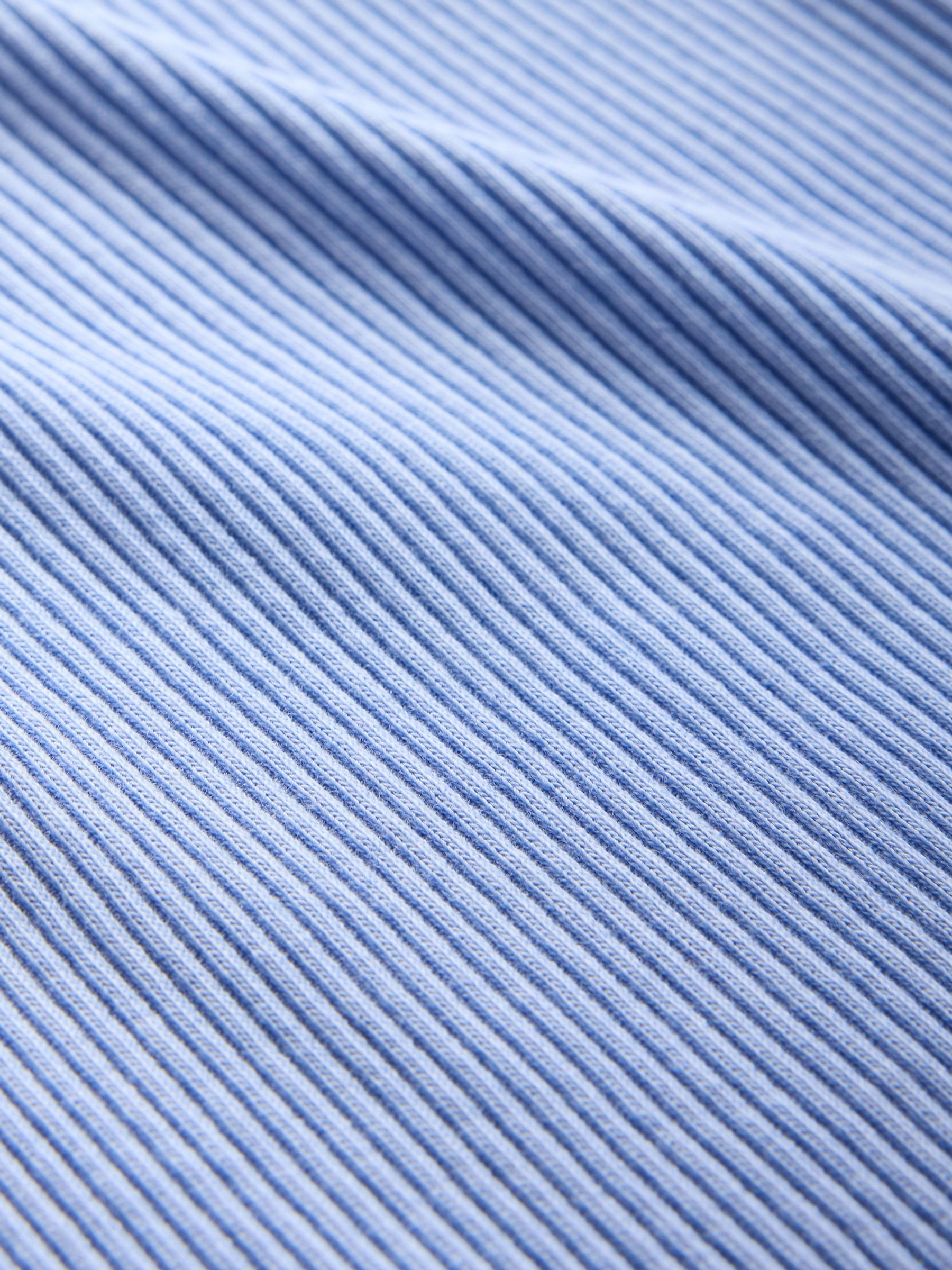 Light Blue Ribbed Knit Cotton Stretch Scoop Vest - Image 5 of 5