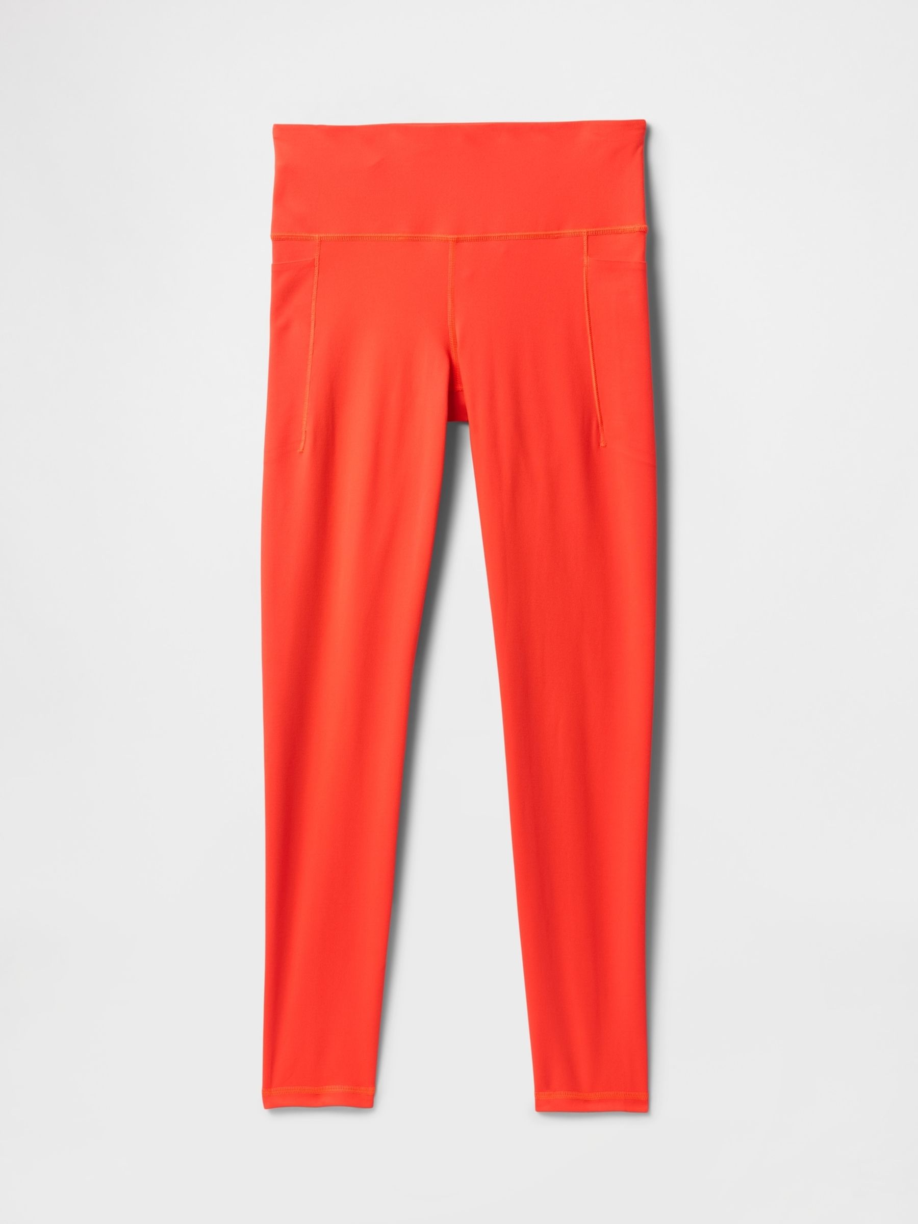 Orange Full Length High Waisted Power Stretch Leggings - Image 5 of 5