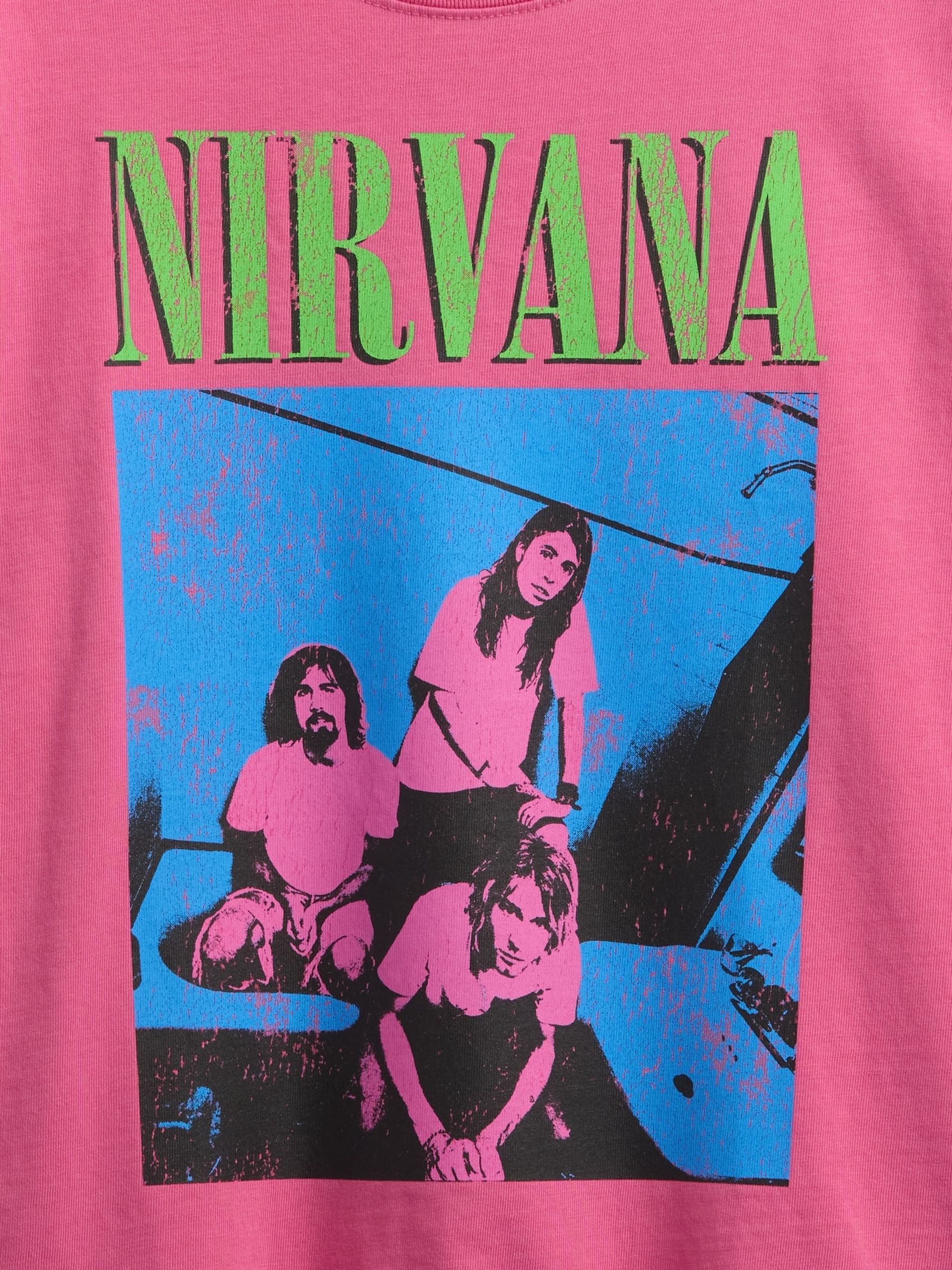 Pink Nirvana Graphic T-Shirt - Image 5 of 5