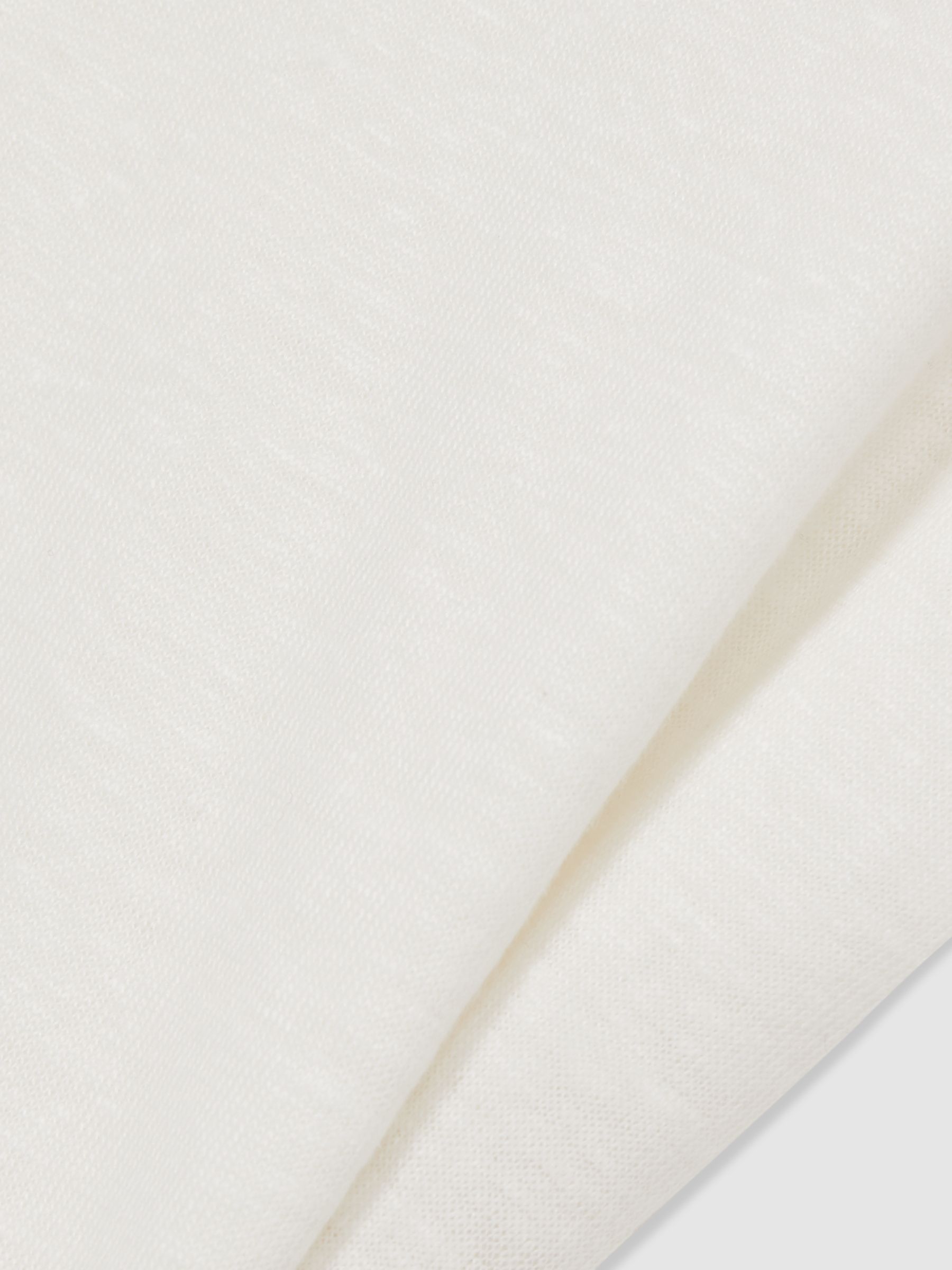 Linen Cap-Sleeve T-Shirt in White - Image 6 of 6