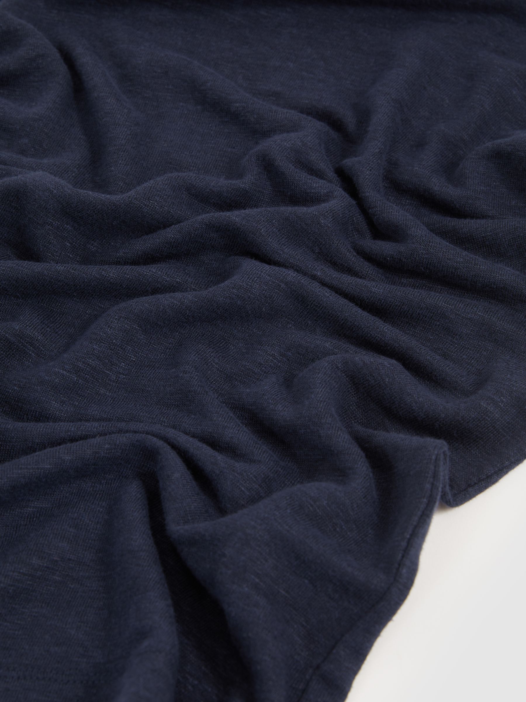 Linen Cap-Sleeve T-Shirt in Navy - Image 6 of 6
