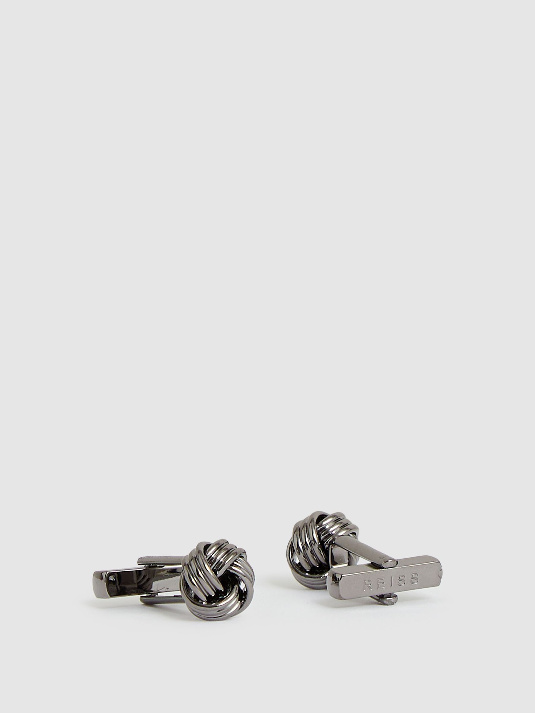 Knot Cufflinks in Gunmetal - image 2