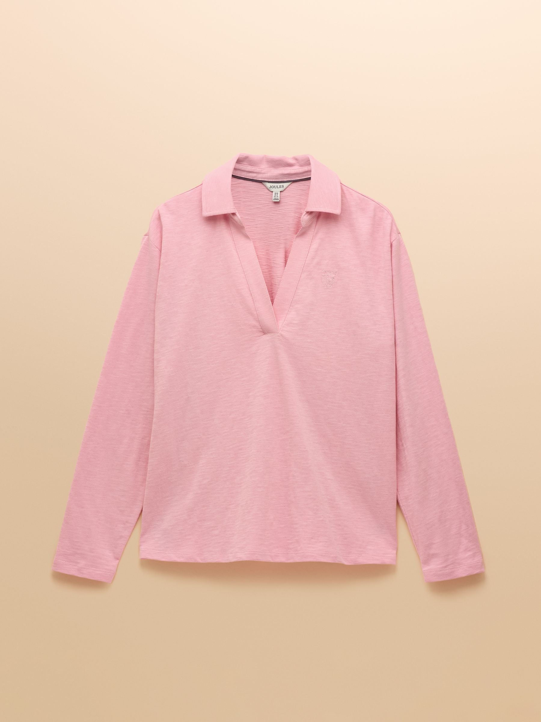 Tallie Pink Combed Cotton Slub Collared Top - Image 8 of 8