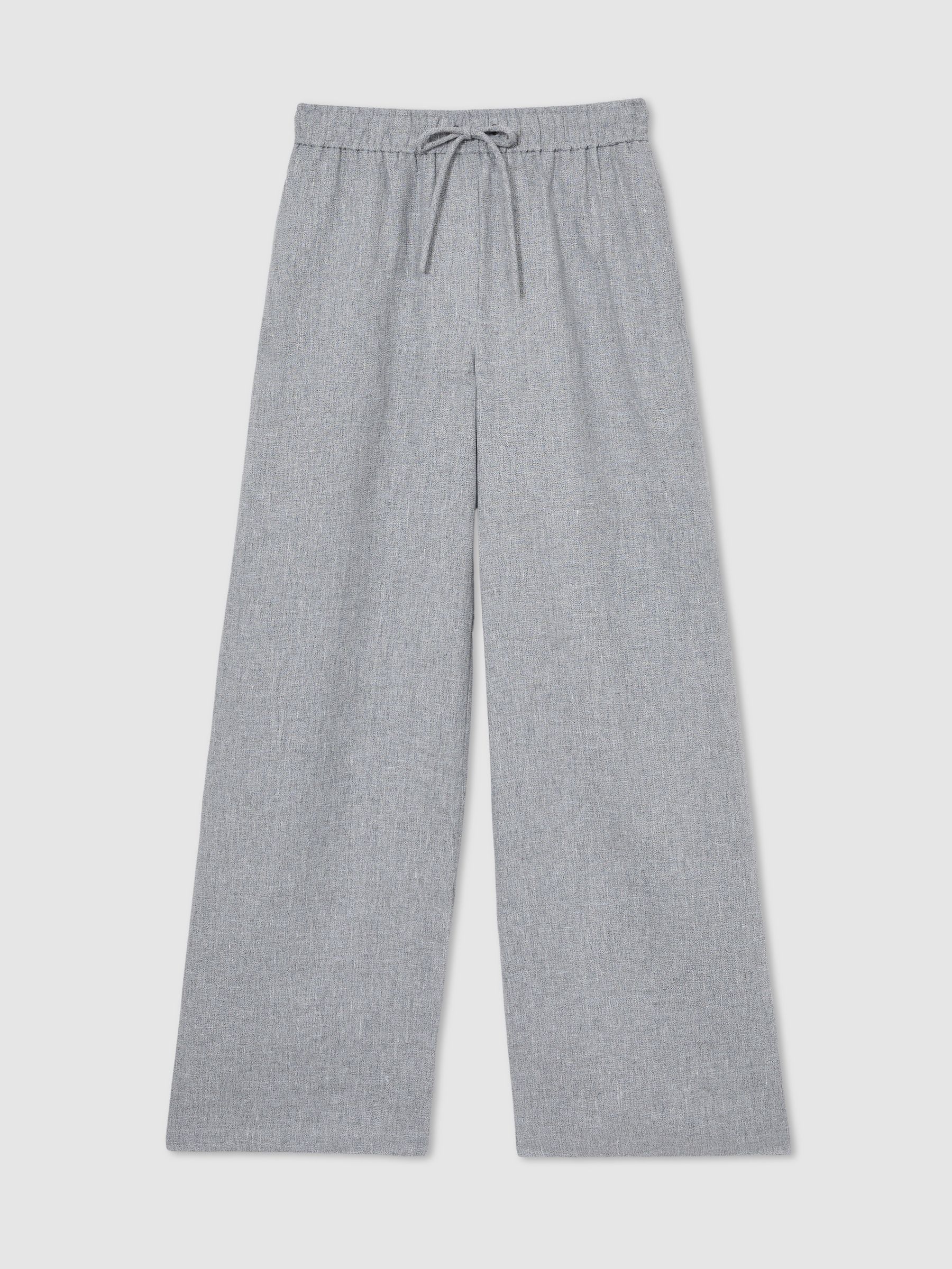 Petite Linen-Blend Wide-Leg Trousers in Blue - Image 2 of 7