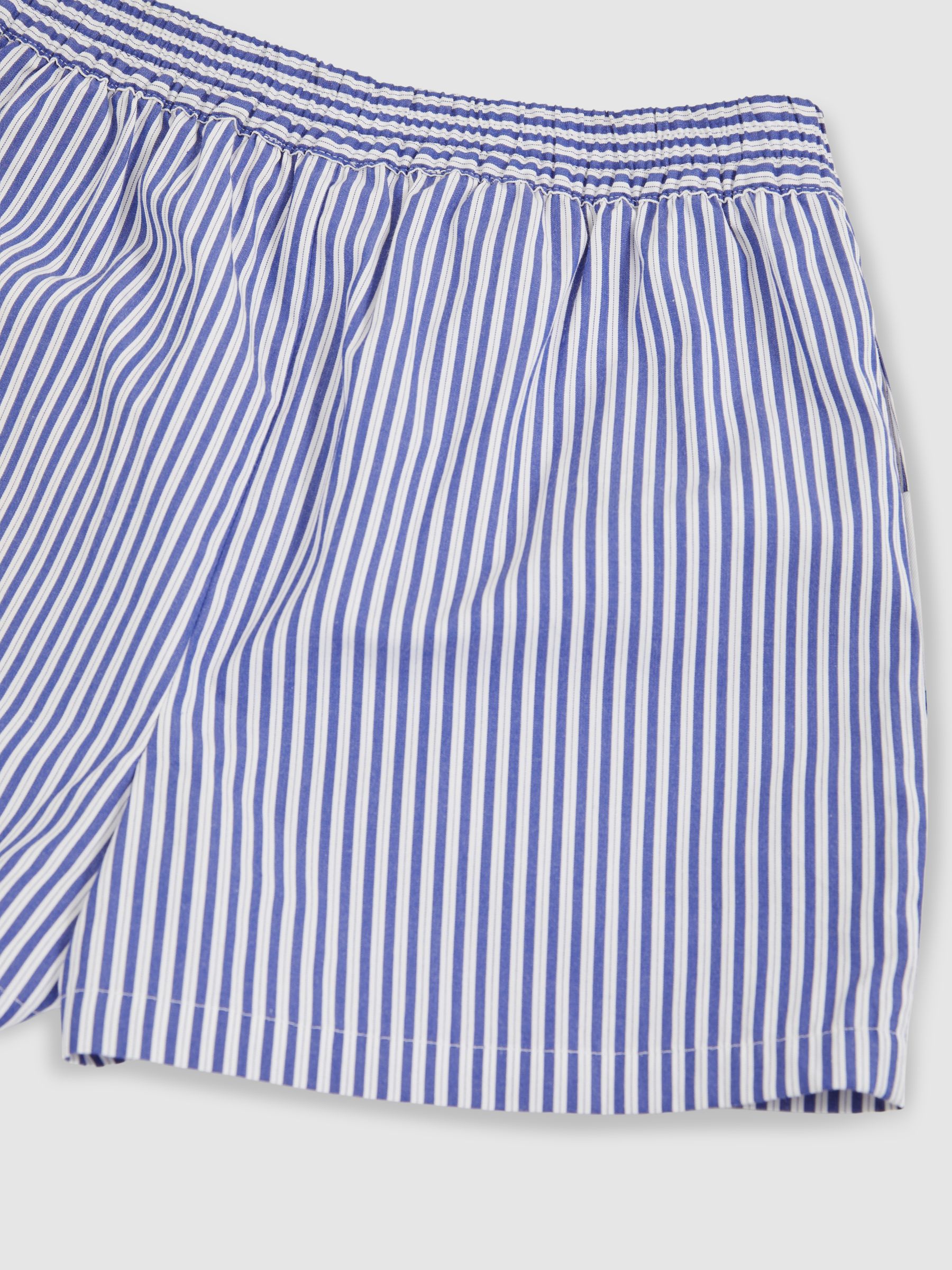 McLaren F1 Team Cotton Stripe Shorts in Blue/White - Image 5 of 6