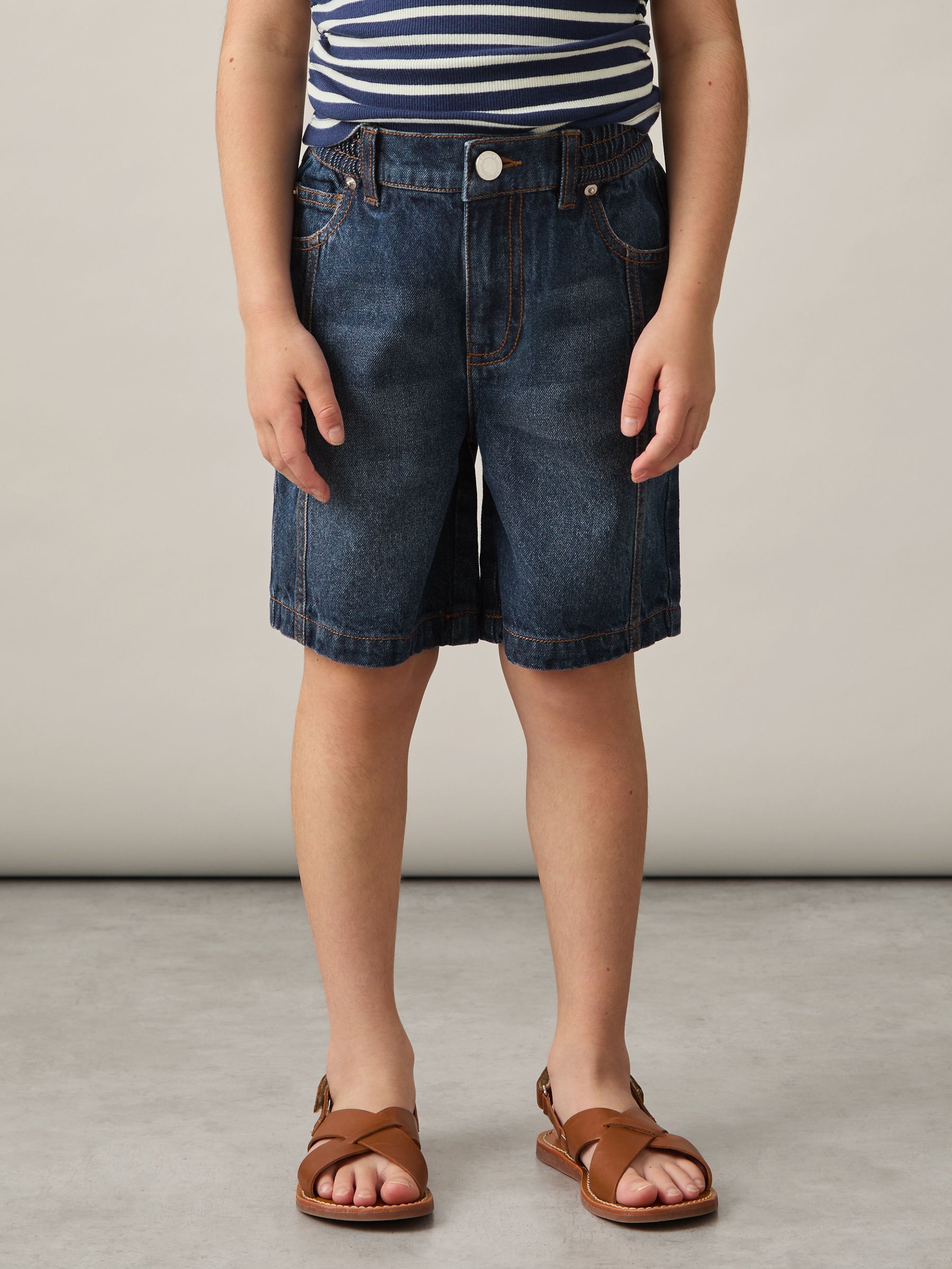 13-14 yrs Knee-Length Denim Shorts in Blue - Image 3 of 5