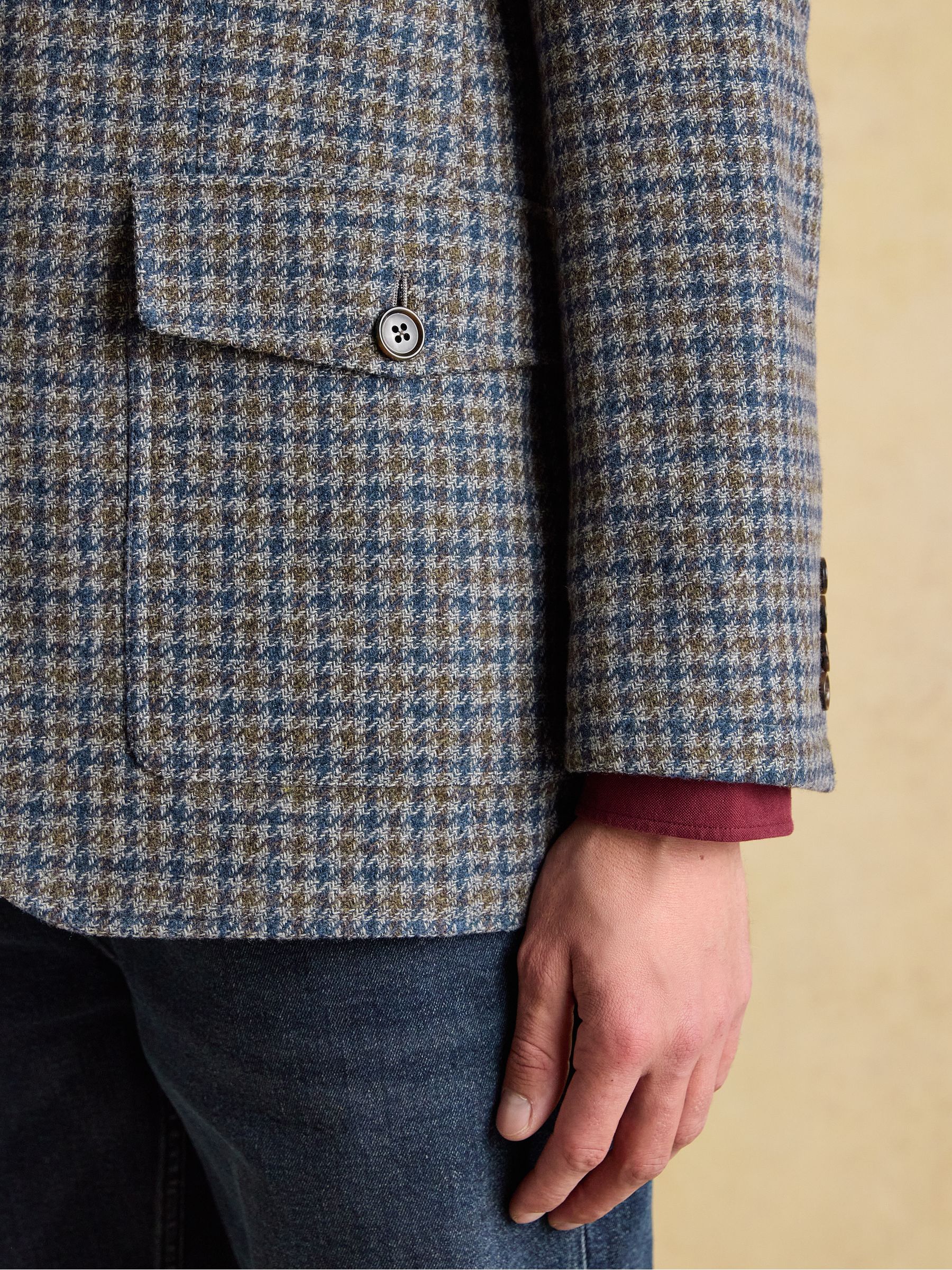 Grey Heritage Puppytooth Wool Blend Blazer - Image 10 of 15
