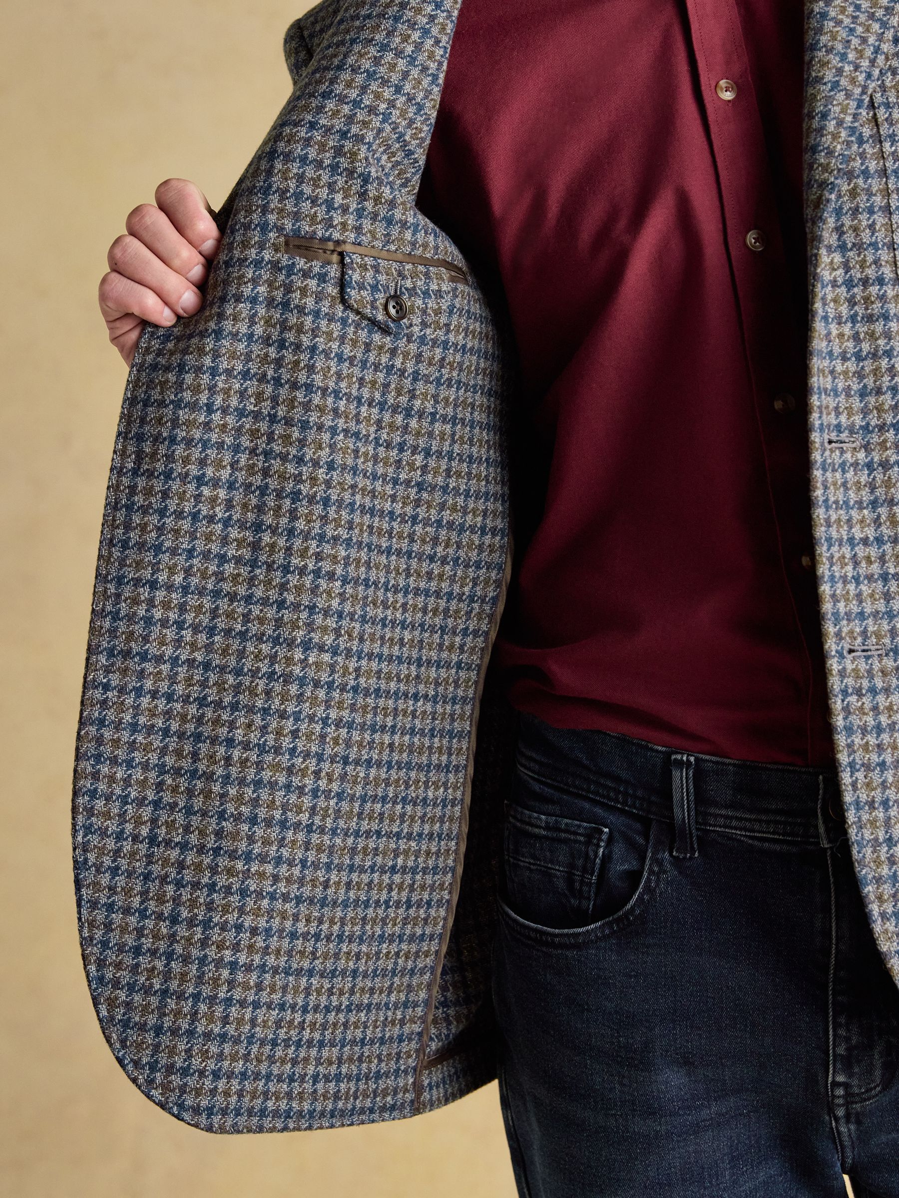 Grey Heritage Puppytooth Wool Blend Blazer - Image 13 of 15