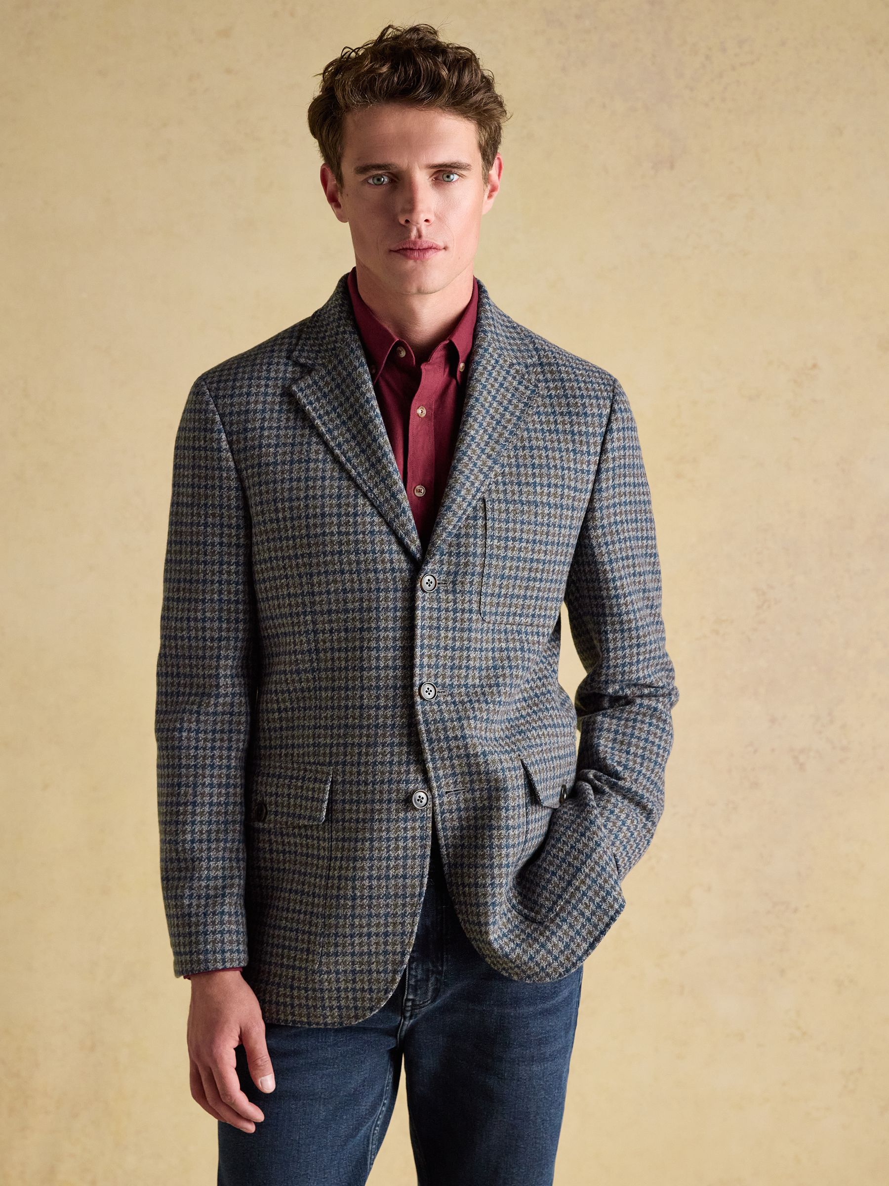 Grey Heritage Puppytooth Wool Blend Blazer - Image 3 of 15