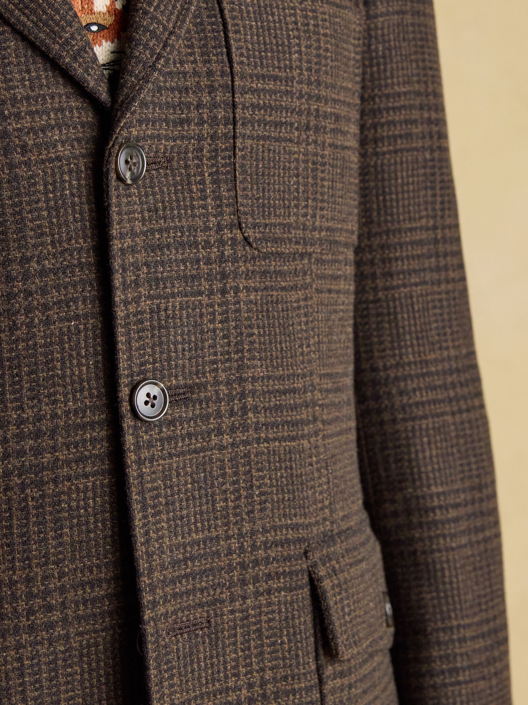 Brown Wool Blend Check Blazer - Image 11 of 18
