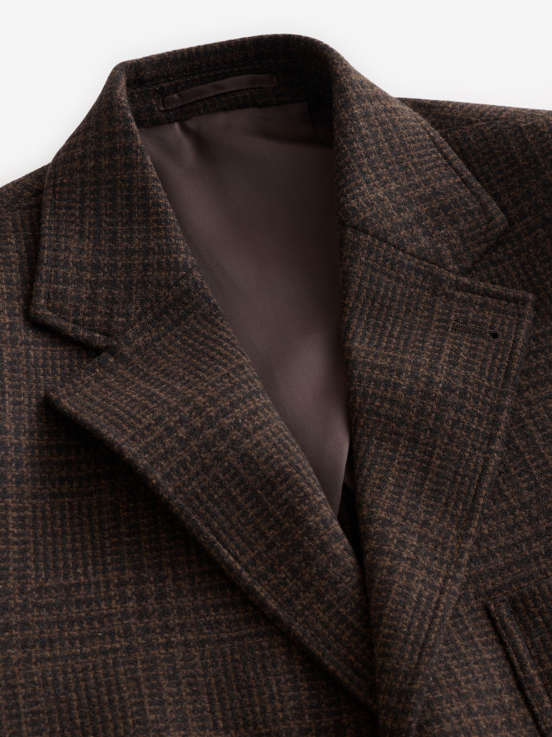 Brown Wool Blend Check Blazer - Image 14 of 18