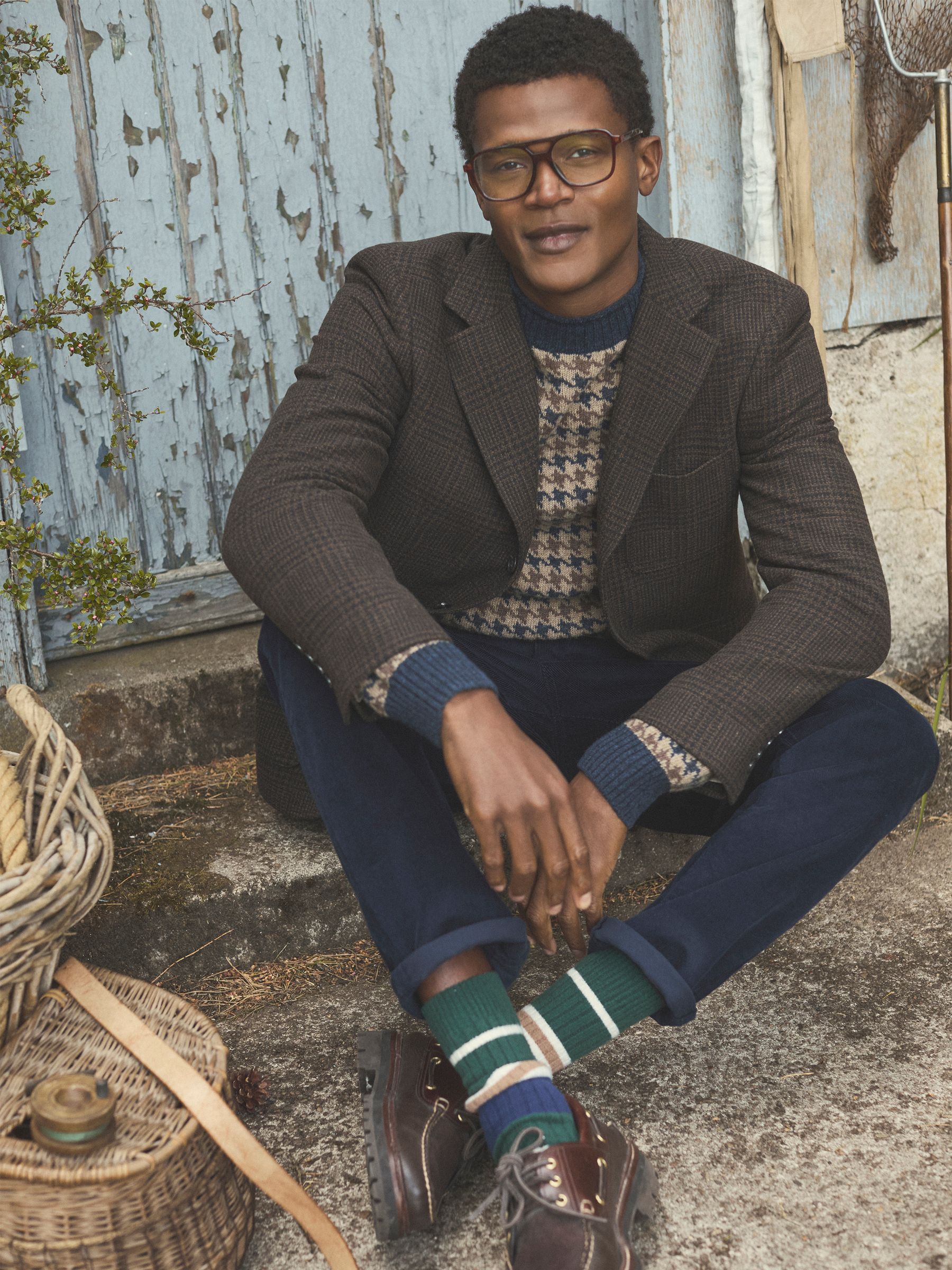 Brown Wool Blend Check Blazer - Image 2 of 18