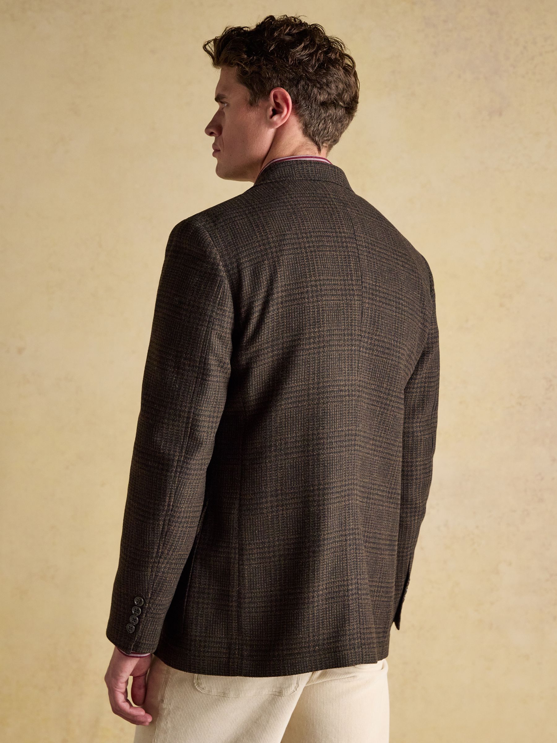 Brown Wool Blend Check Blazer - Image 4 of 18